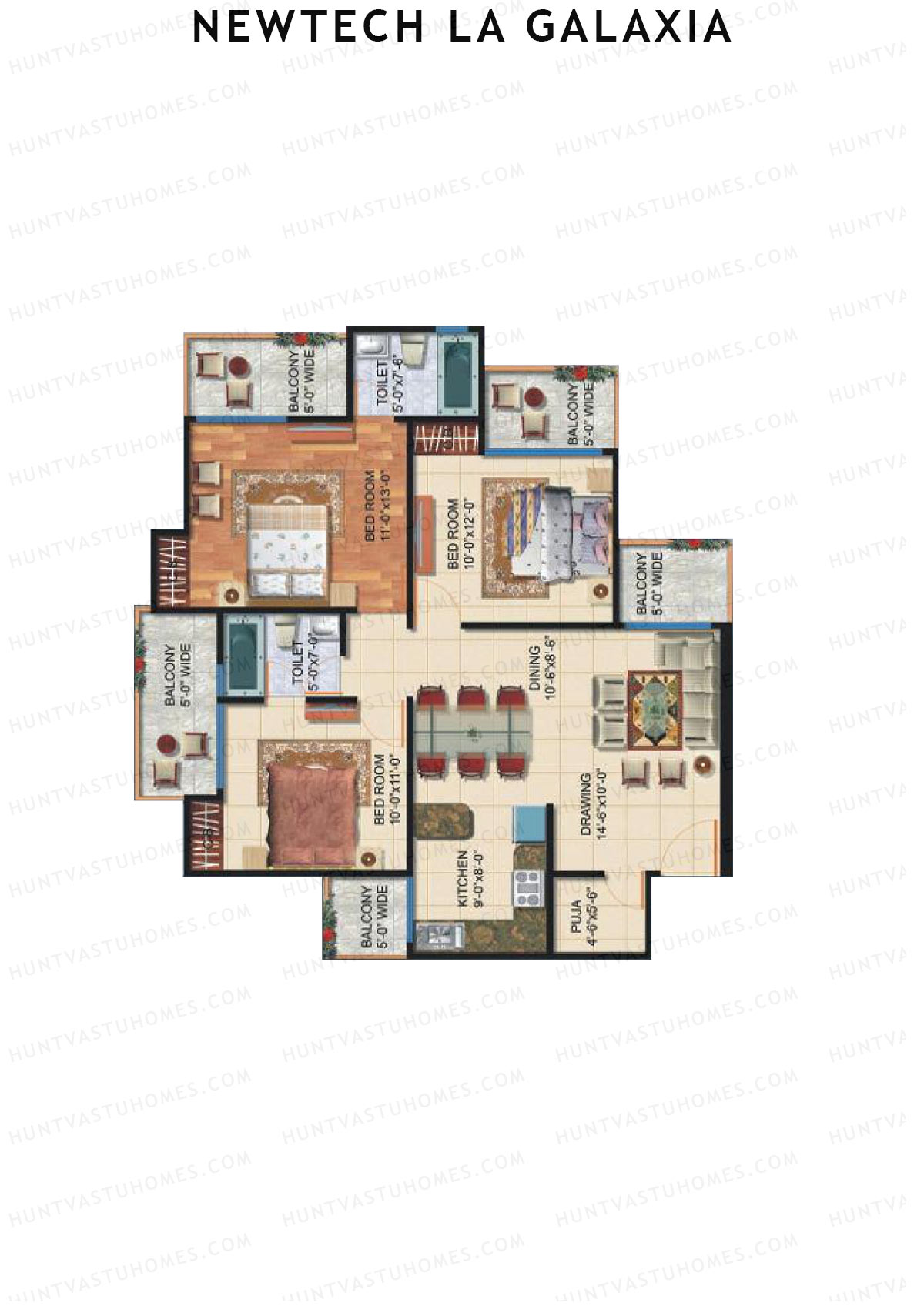 Newtech La Galaxia Tower F Unit 4 Floor Plan