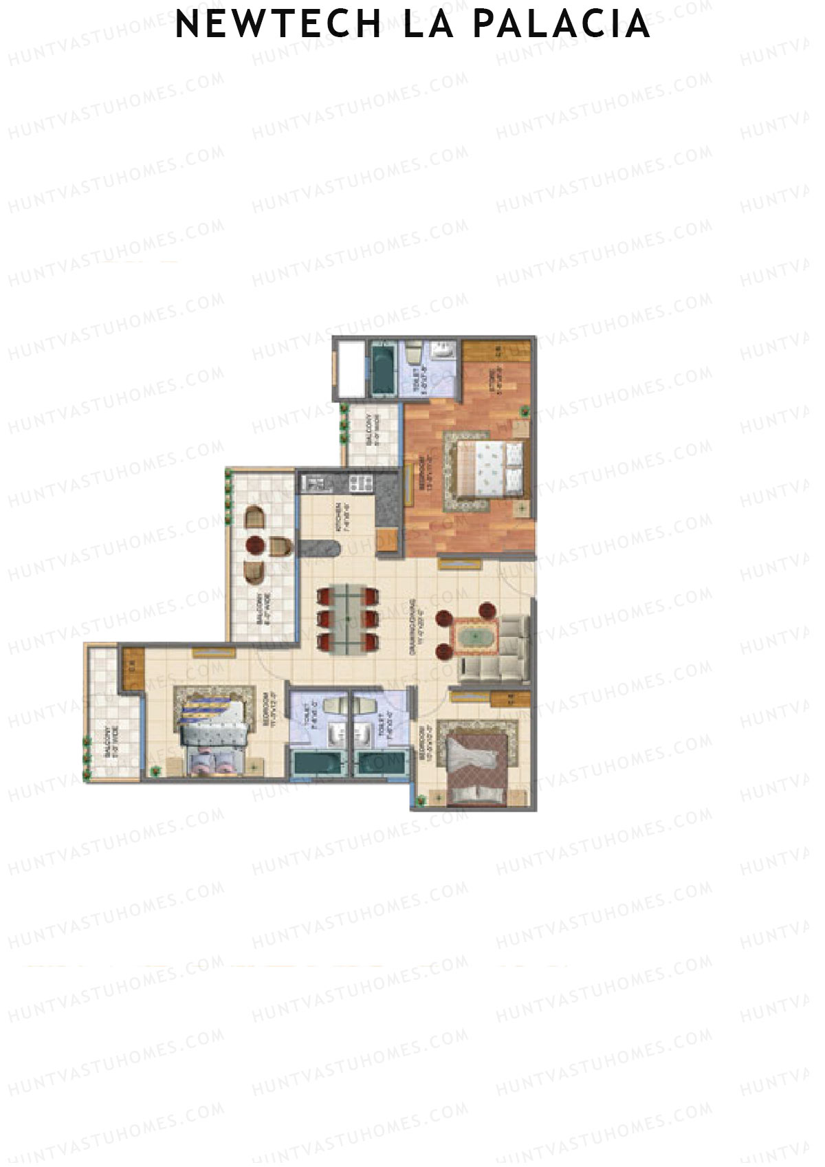 Newtech La Palacia Tower A Unit 3 (Type C) Floor Plan