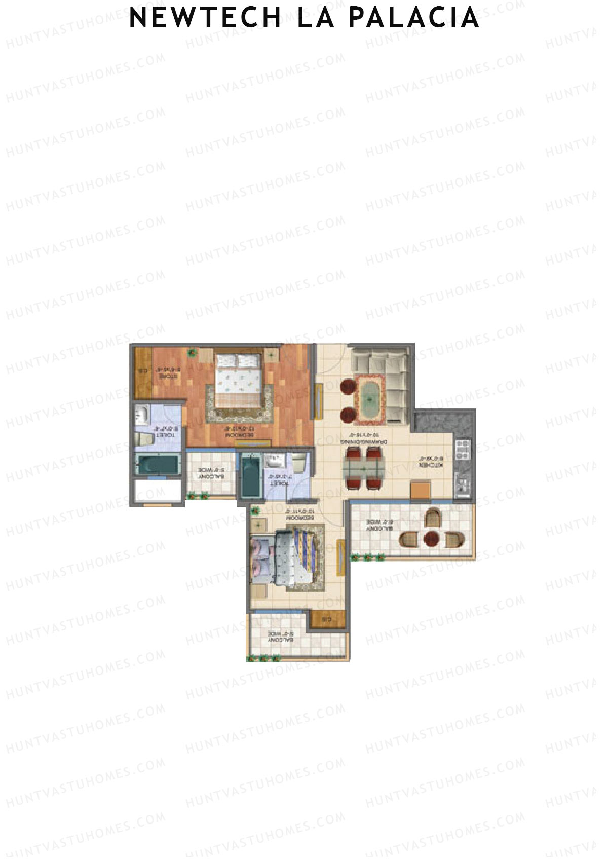 Newtech La Palacia Tower B Unit 1 (Type A) Floor Plan