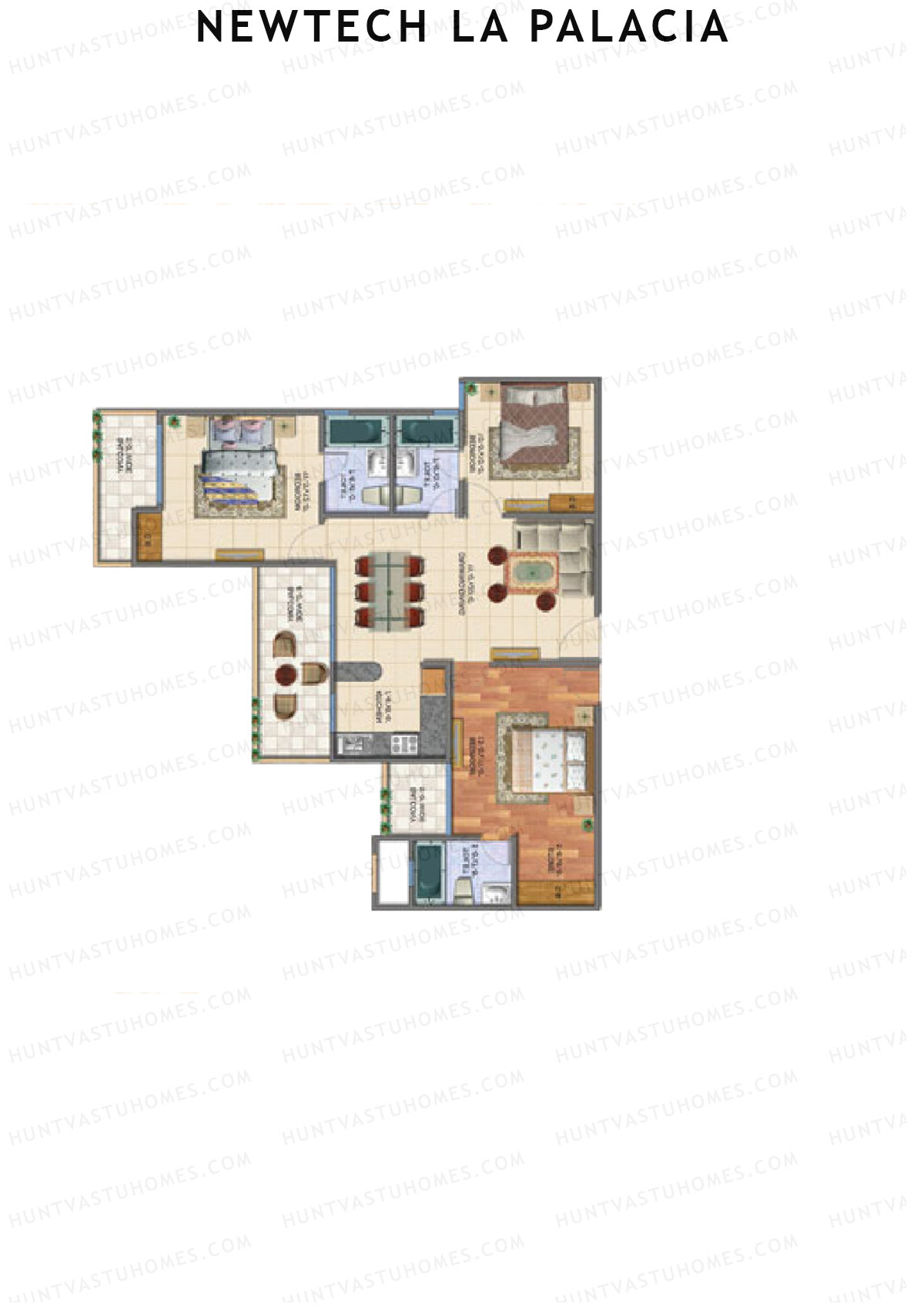Newtech La Palacia Tower B Unit 4 (Type C) Floor Plan