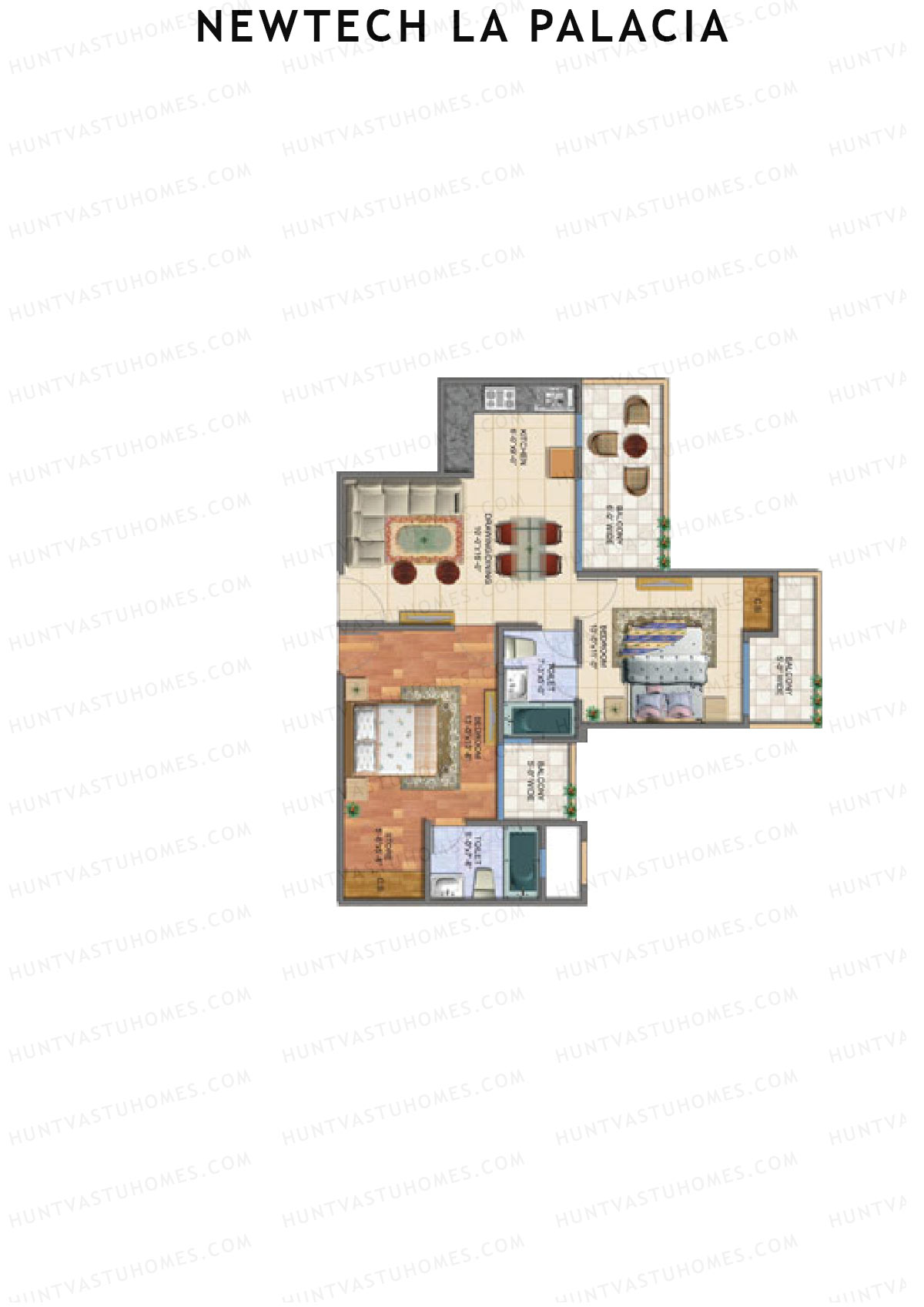 Newtech La Palacia Tower B Unit 5 (Type A) Floor Plan