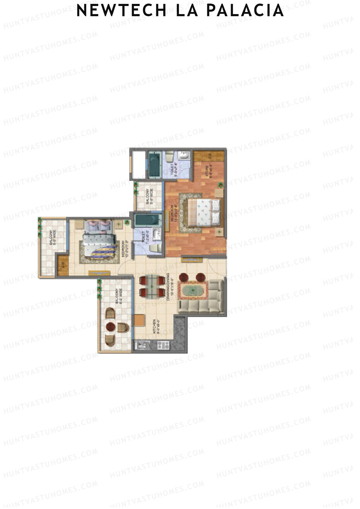 Newtech La Palacia Tower C Unit 1 (Type A) Floor Plan