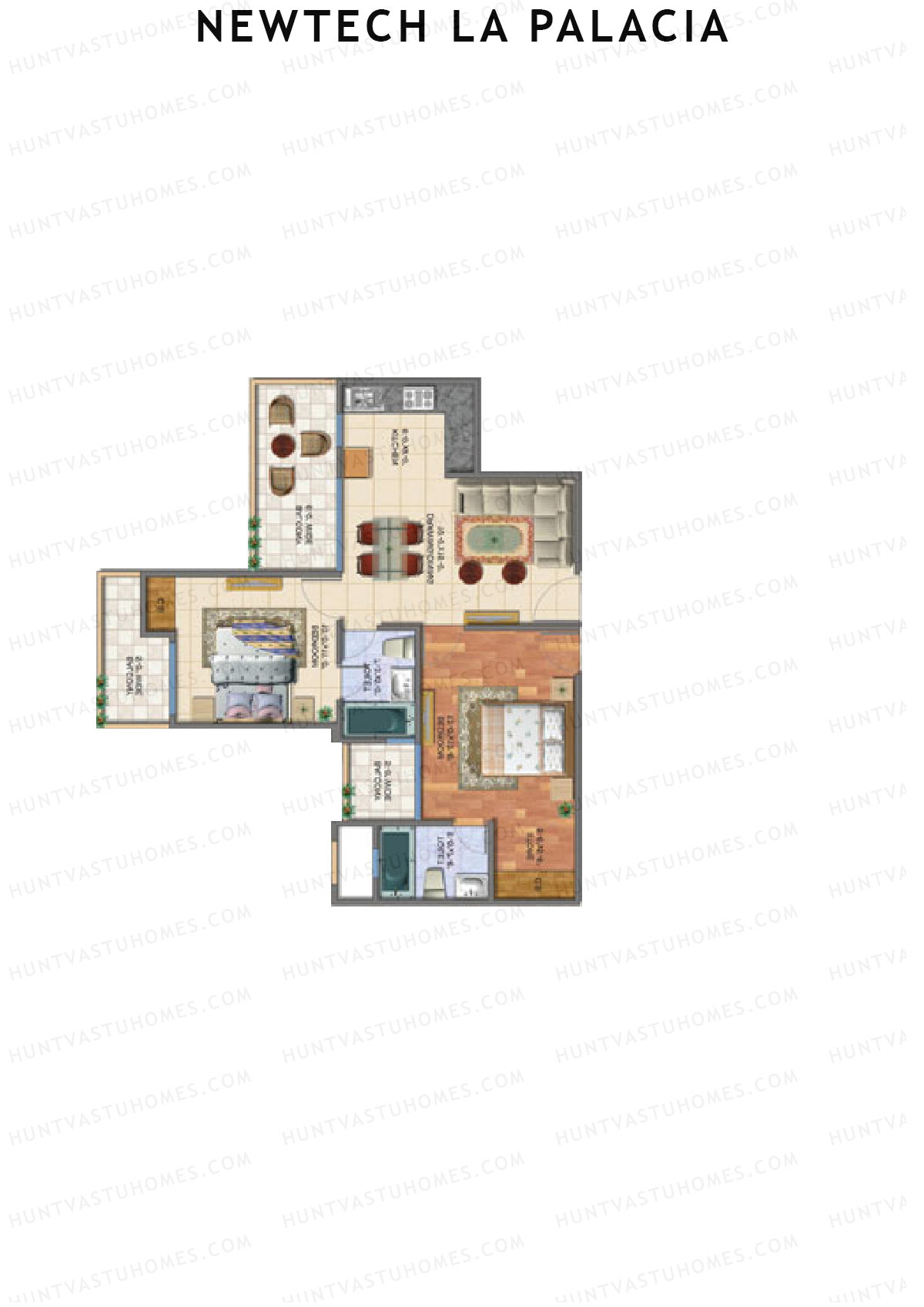Newtech La Palacia Tower C Unit 2 (Type A) Floor Plan