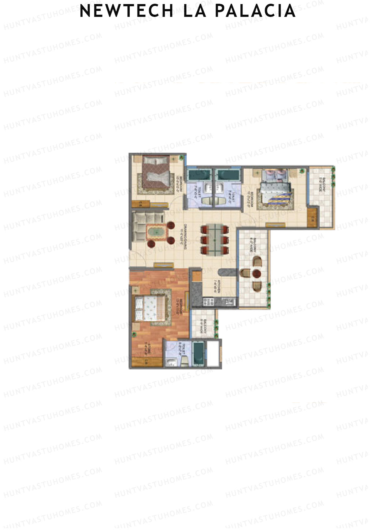 Newtech La Palacia Tower C Unit 3 (Type C) Floor Plan