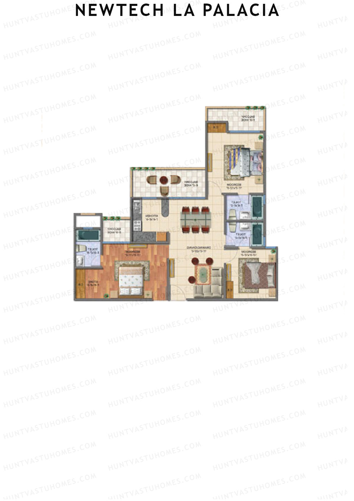 Newtech La Palacia Tower C Unit 5 (Type C) Floor Plan