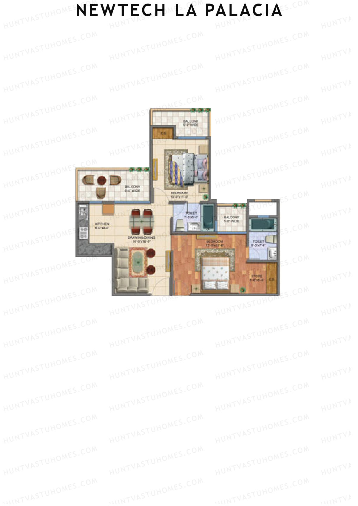 Newtech La Palacia Tower D Unit 1 (Type A) Floor Plan