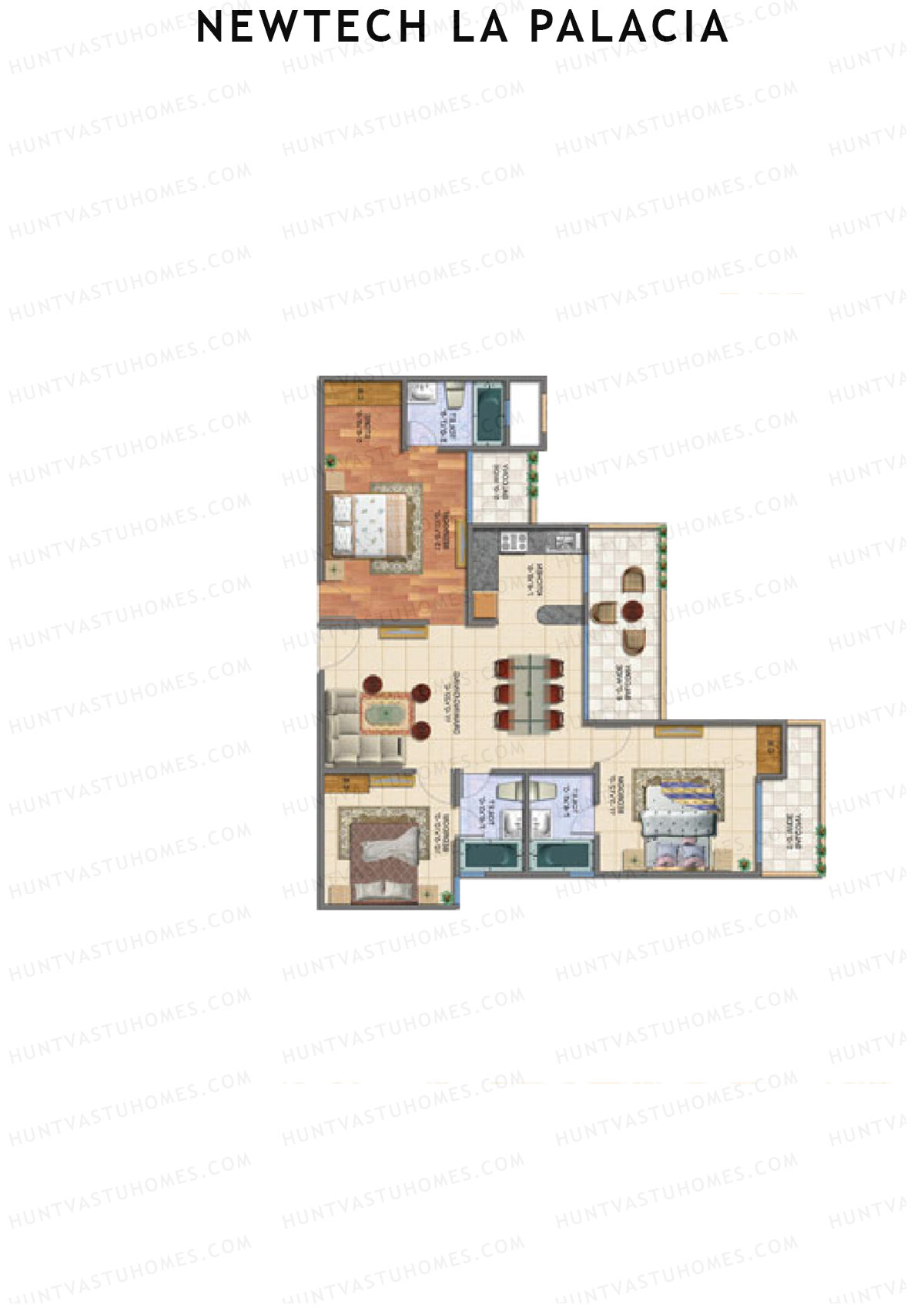 Newtech La Palacia Tower D Unit 4 (Type C) Floor Plan