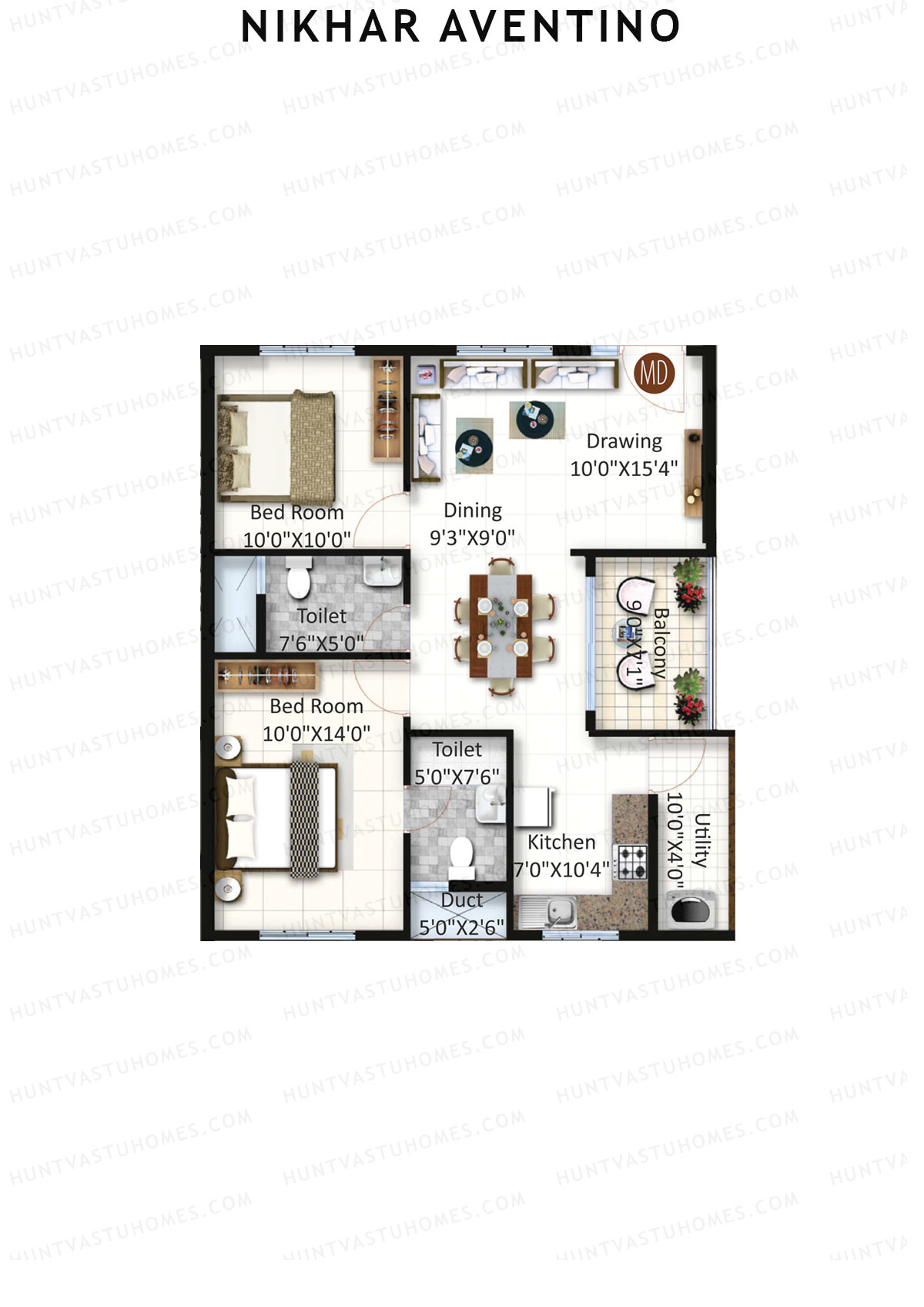 Nikhar Aventino Tower A Unit 11 Floor Plan
