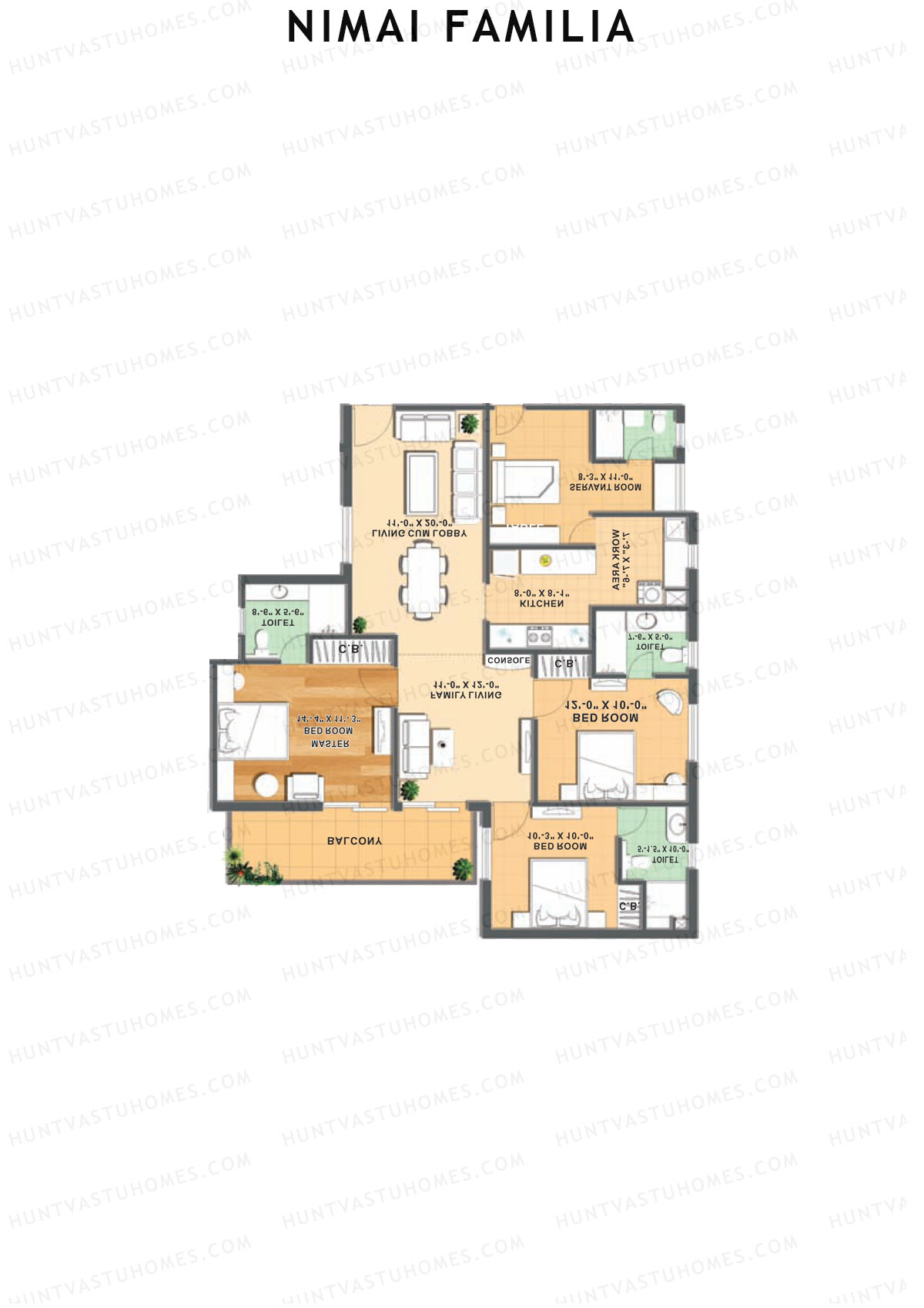 Nimai Familia Tower D Unit 2 (Type 2) Floor Plan