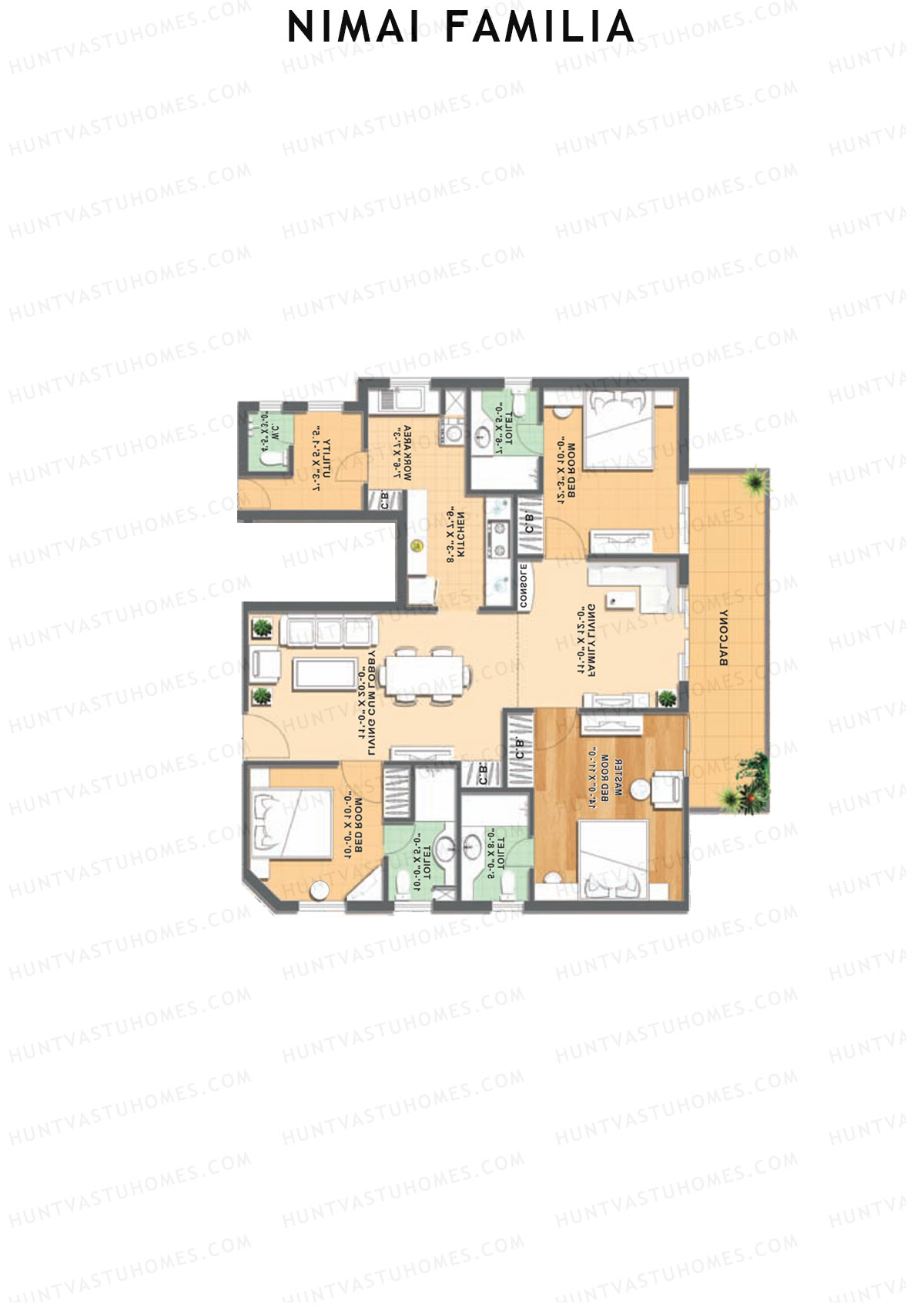 Nimai Familia Tower E Unit 3 (Type 1) Floor Plan