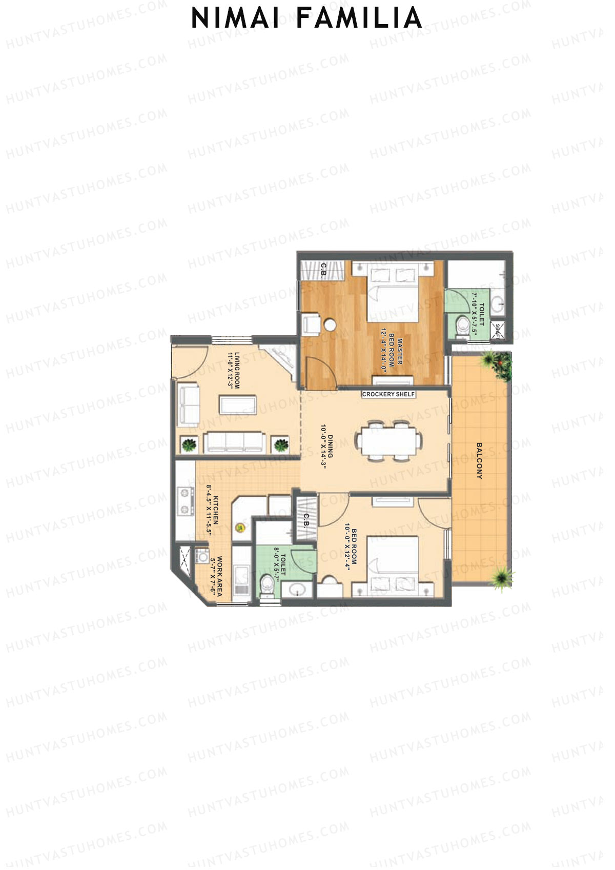 Nimai Familia Tower G Unit 4 (Type 1) Floor Plan