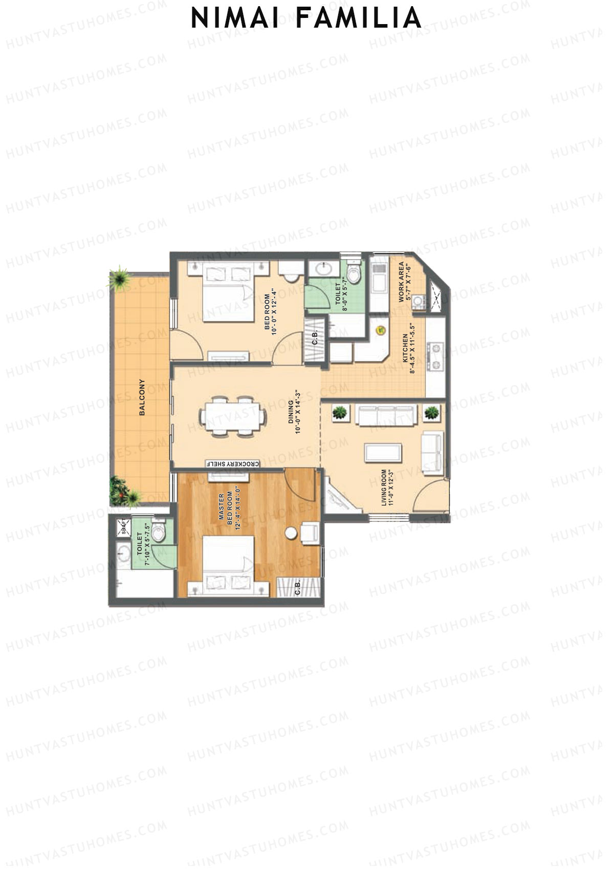 Nimai Familia Tower H Unit 3 (Type 1) Floor Plan