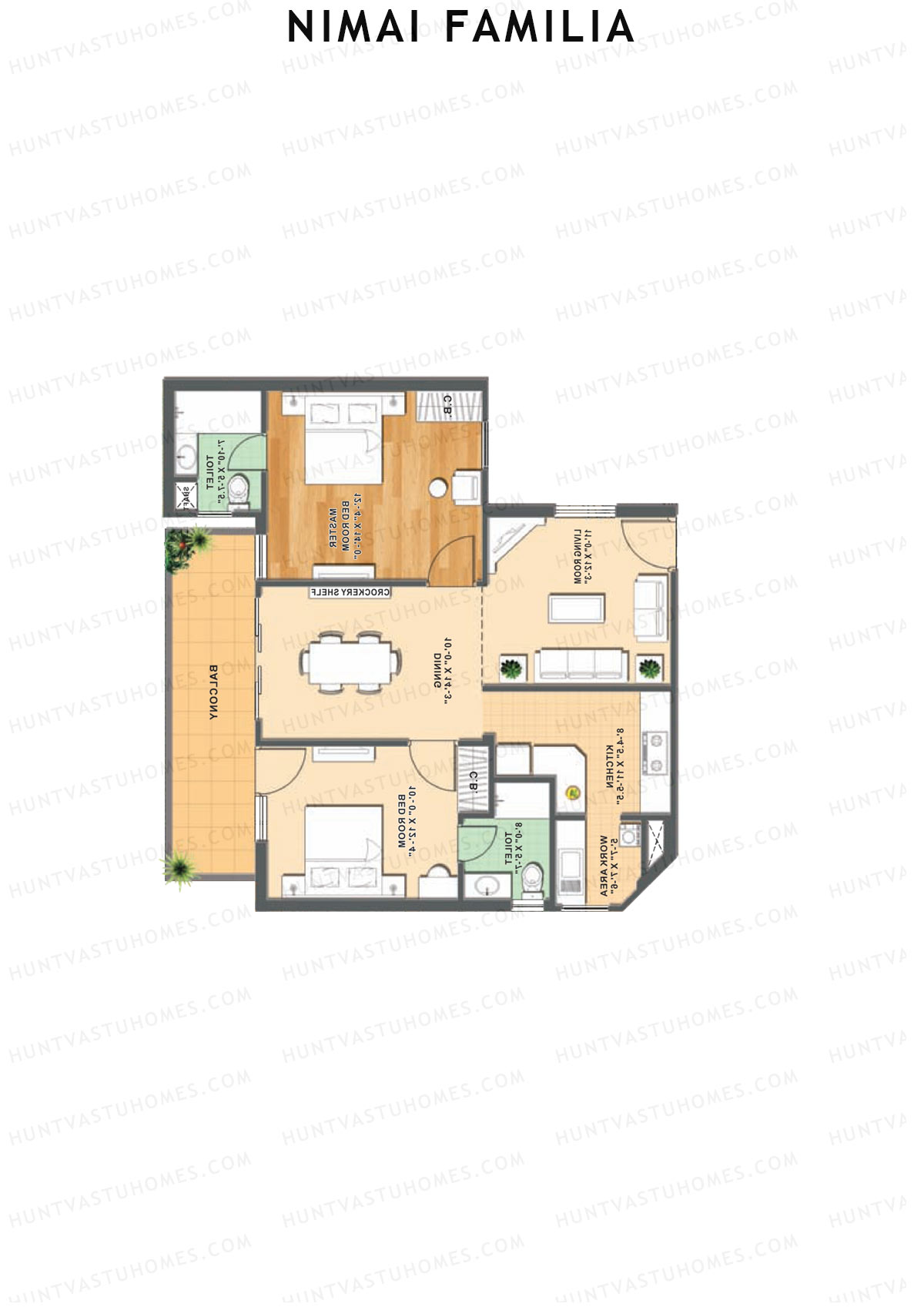 Nimai Familia Tower H Unit 4 (Type 1) Floor Plan