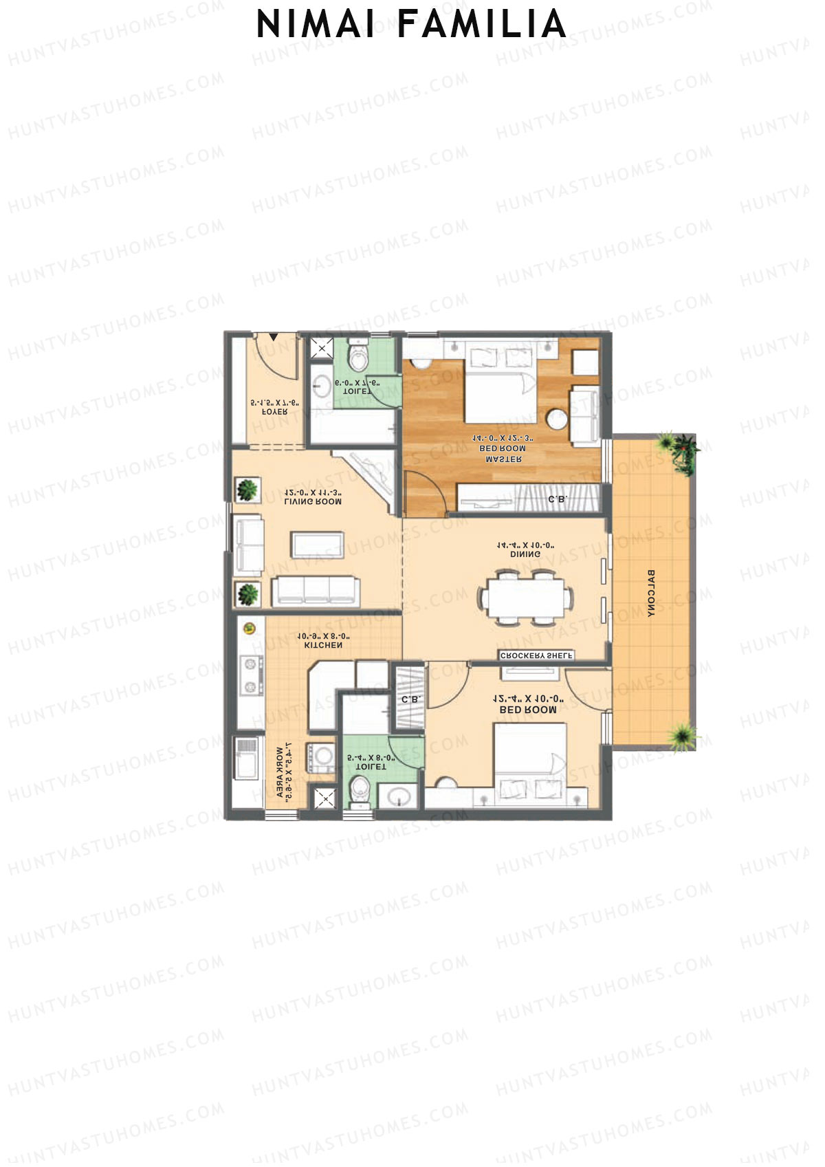 Nimai Familia Tower H Unit 6 (Type 2) Floor Plan