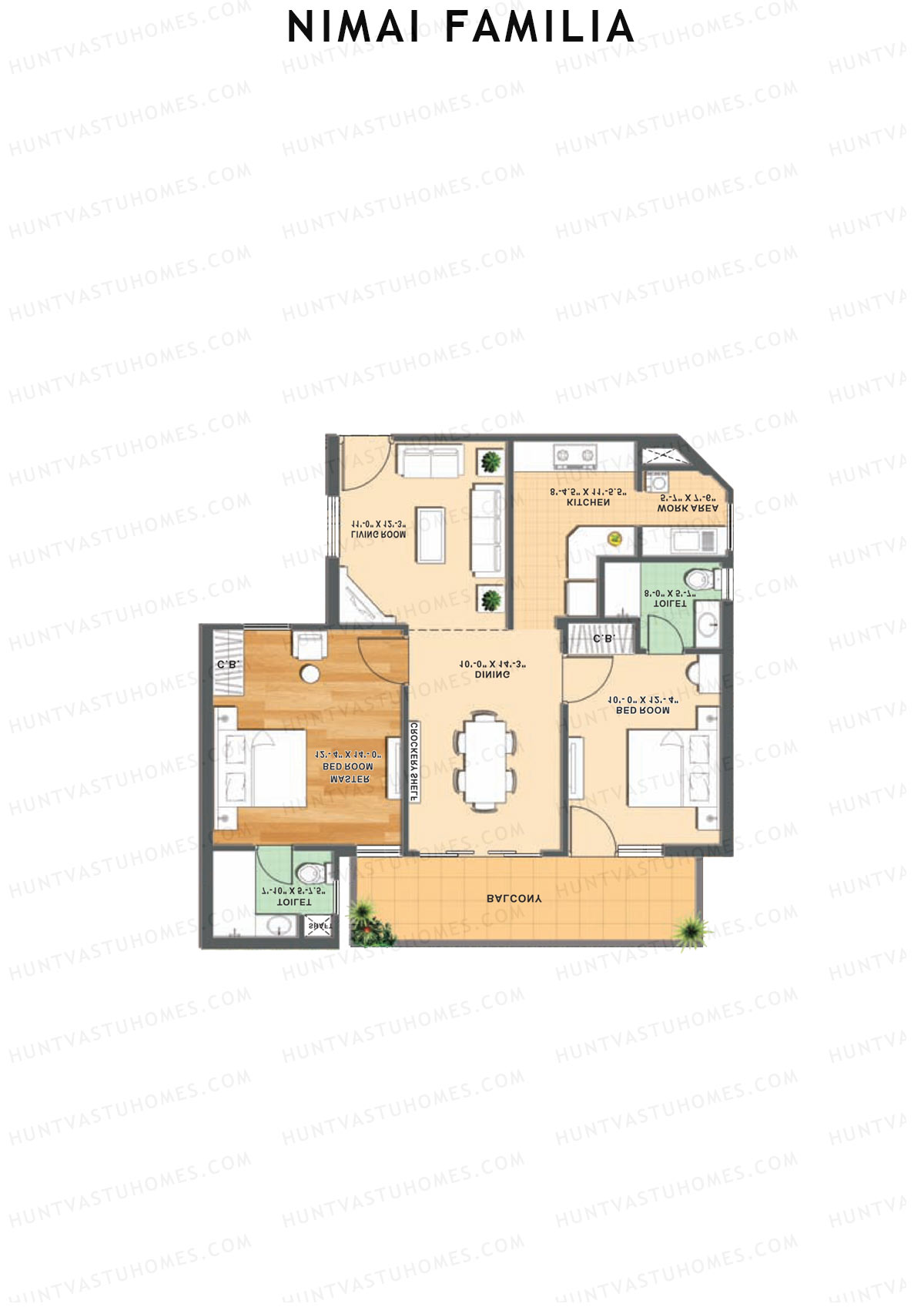 Nimai Familia Tower I Unit 3 (Type 1) Floor Plan