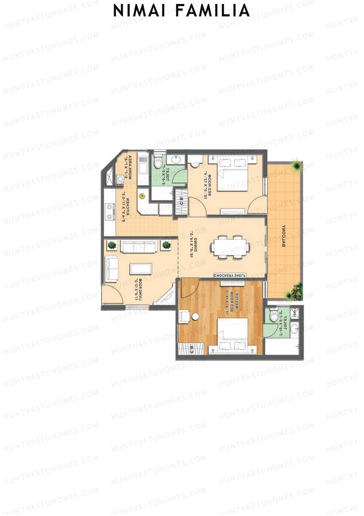 Nimai Familia Tower K Unit 1 (Type 1) Floor Plan