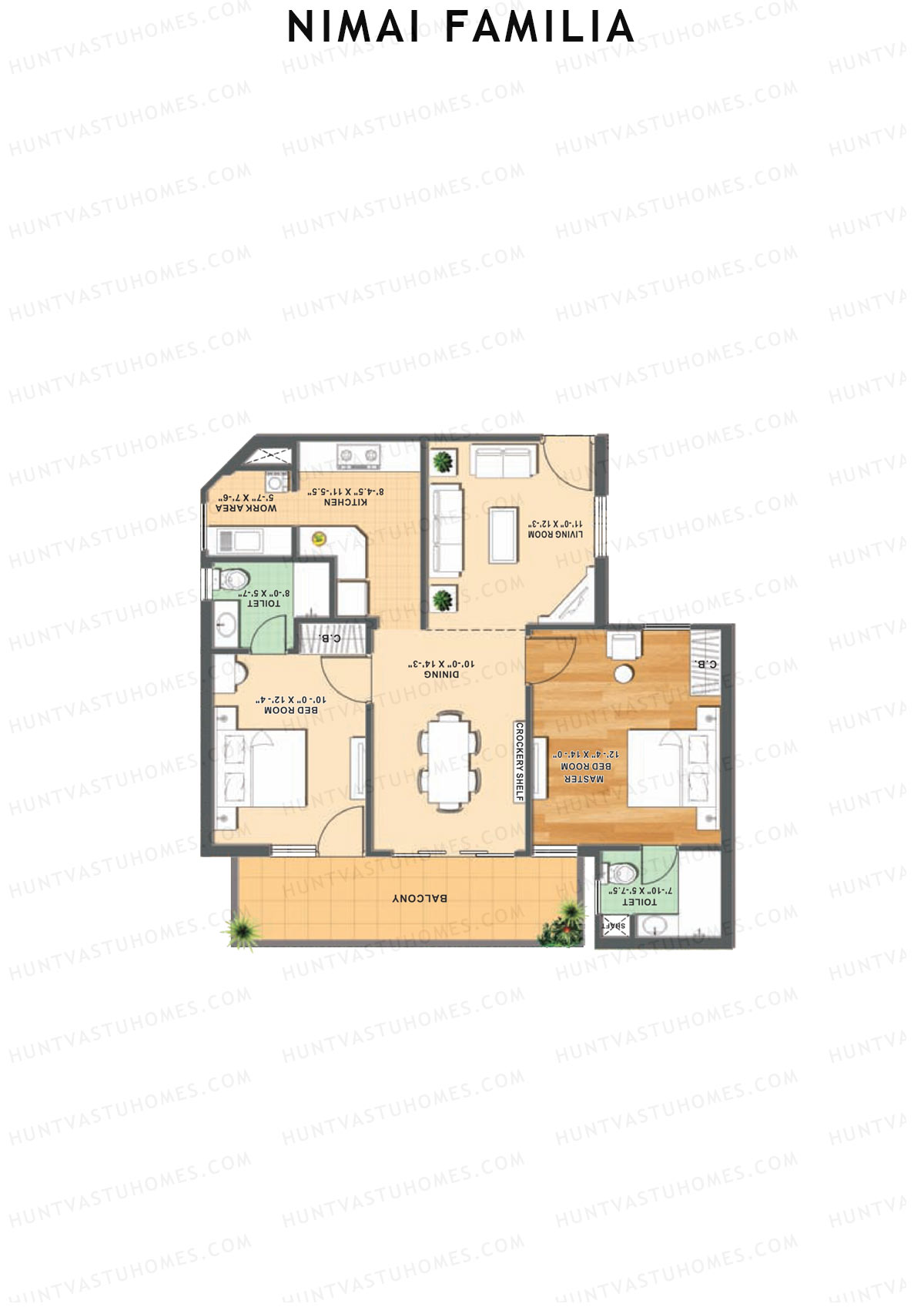 Nimai Familia Tower K Unit 4 (Type 1) Floor Plan