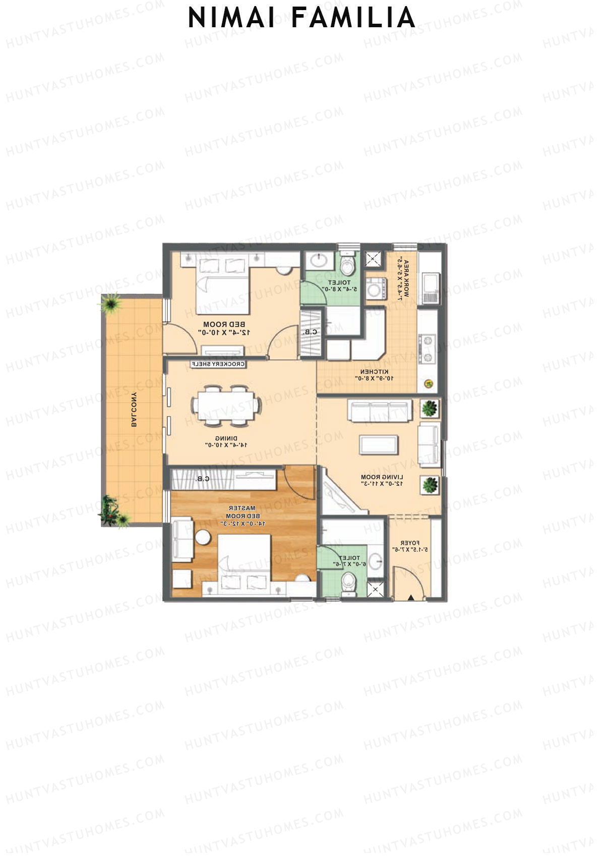 Nimai Familia Tower K Unit 5 (Type 2) Floor Plan