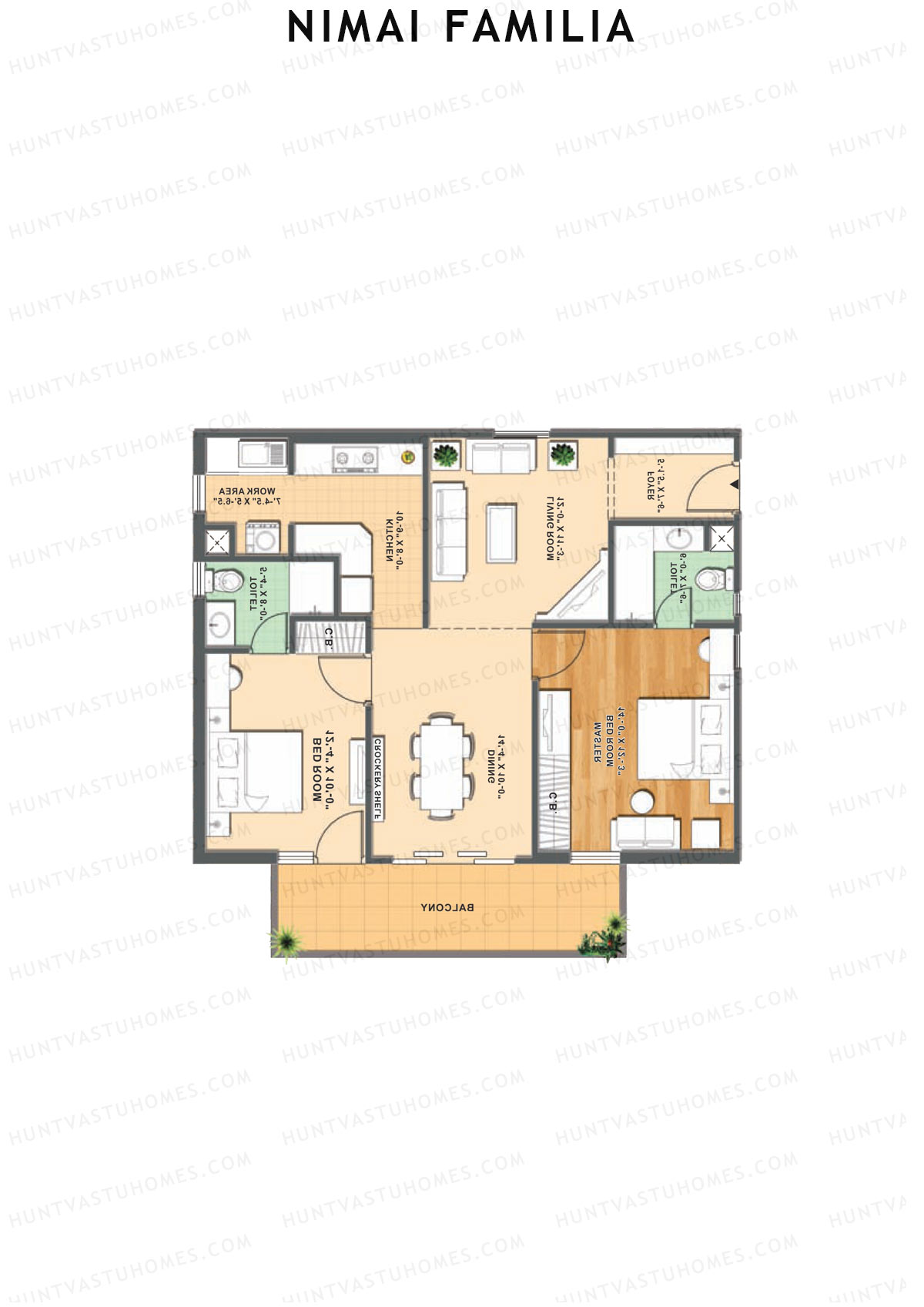 Nimai Familia Tower L Unit 5 (Type 2) Floor Plan