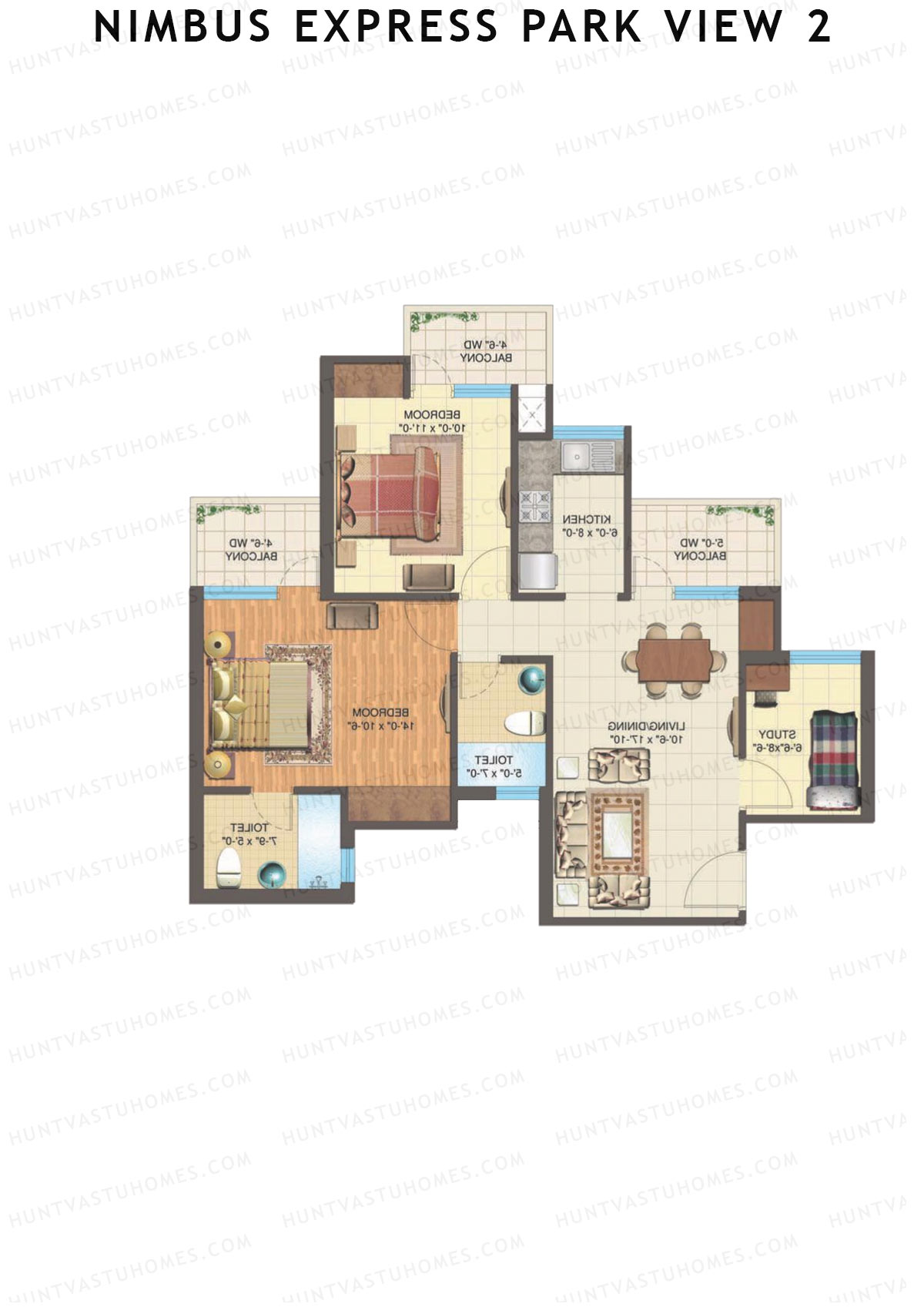Nimbus Express Park View 2 Tower J1 Unit 4 Floor Plan