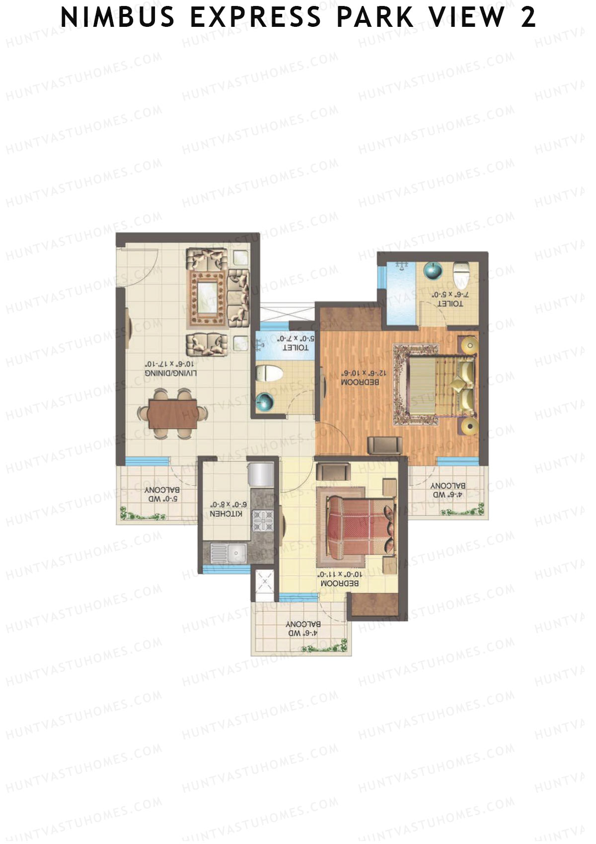Nimbus Express Park View 2 Tower J1 Unit 5 Floor Plan