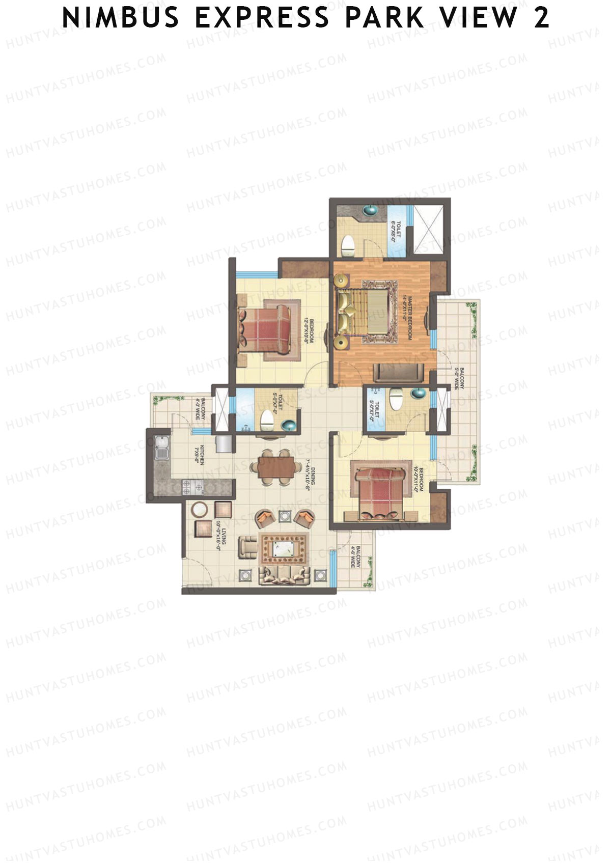 Nimbus Express Park View 2 Tower J Unit 3 Floor Plan