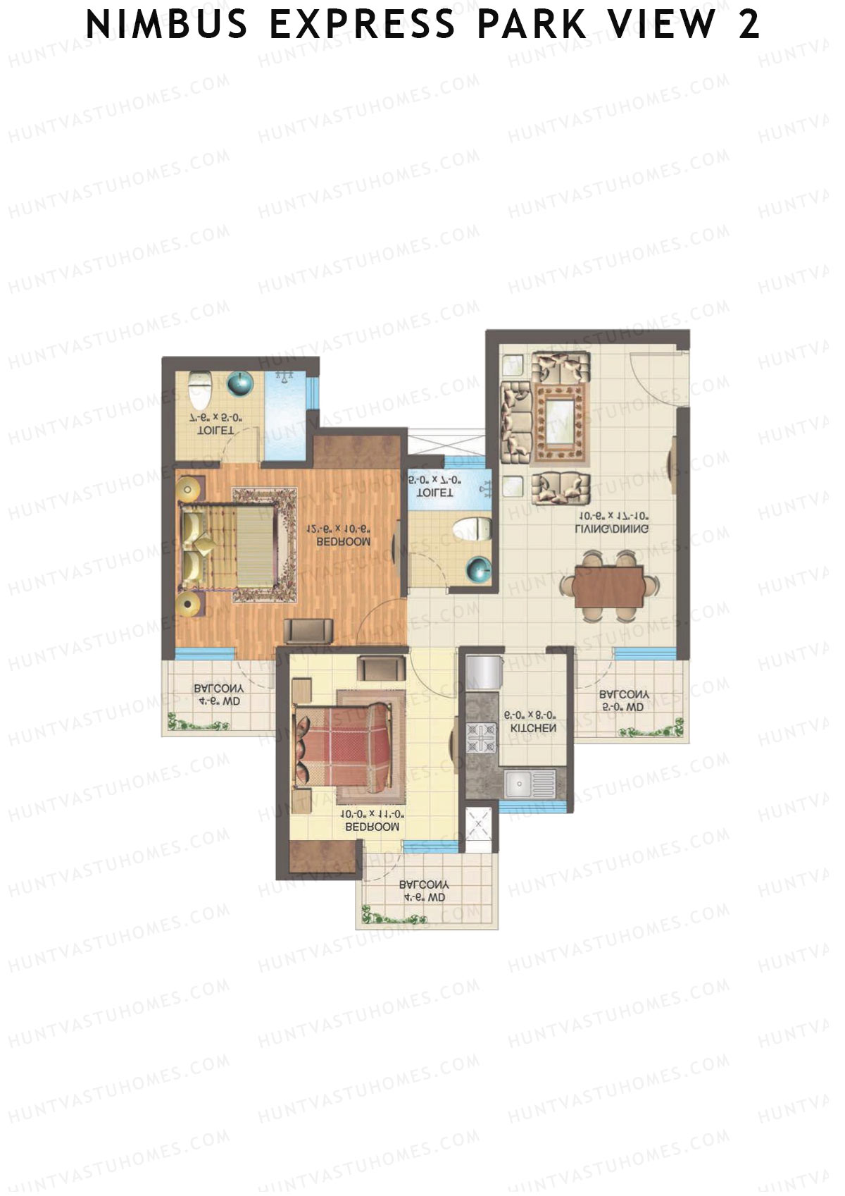 Nimbus Express Park View 2 Tower K Unit 2 Floor Plan