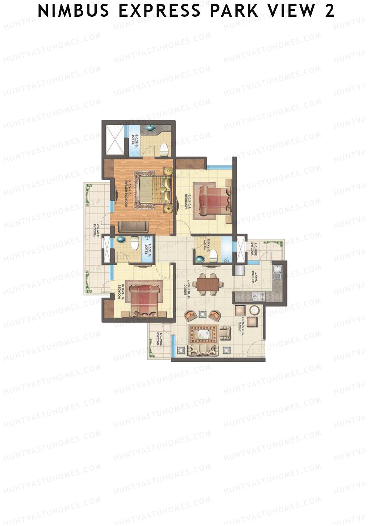 Nimbus Express Park View 2 Tower K Unit 3 Floor Plan