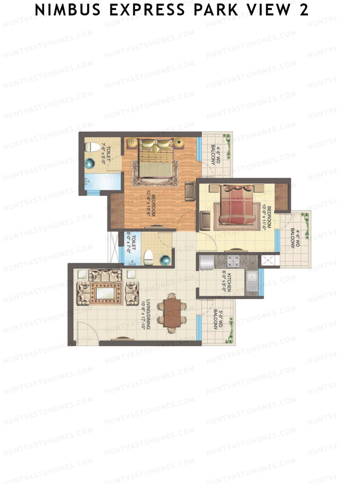Nimbus Express Park View 2 Tower L Unit 1 Floor Plan
