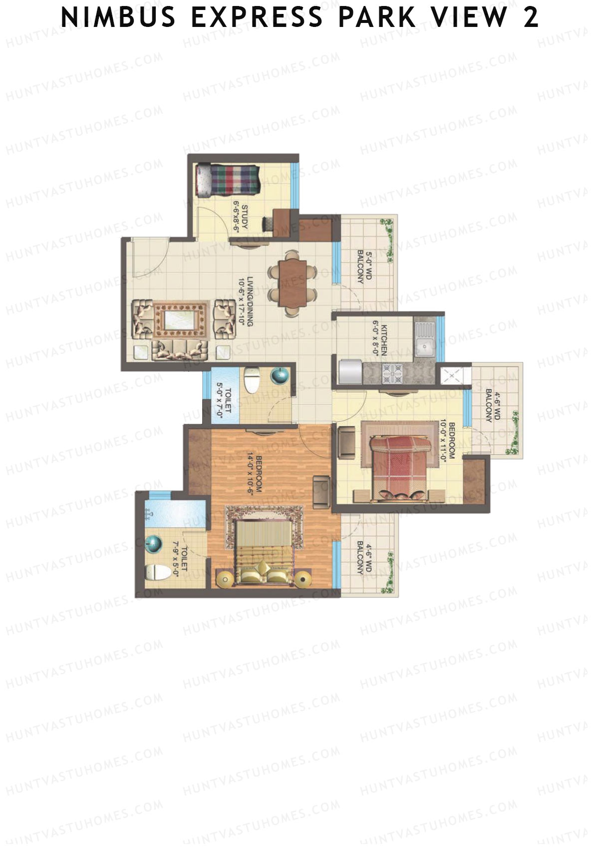 Nimbus Express Park View 2 Tower L Unit 5 Floor Plan
