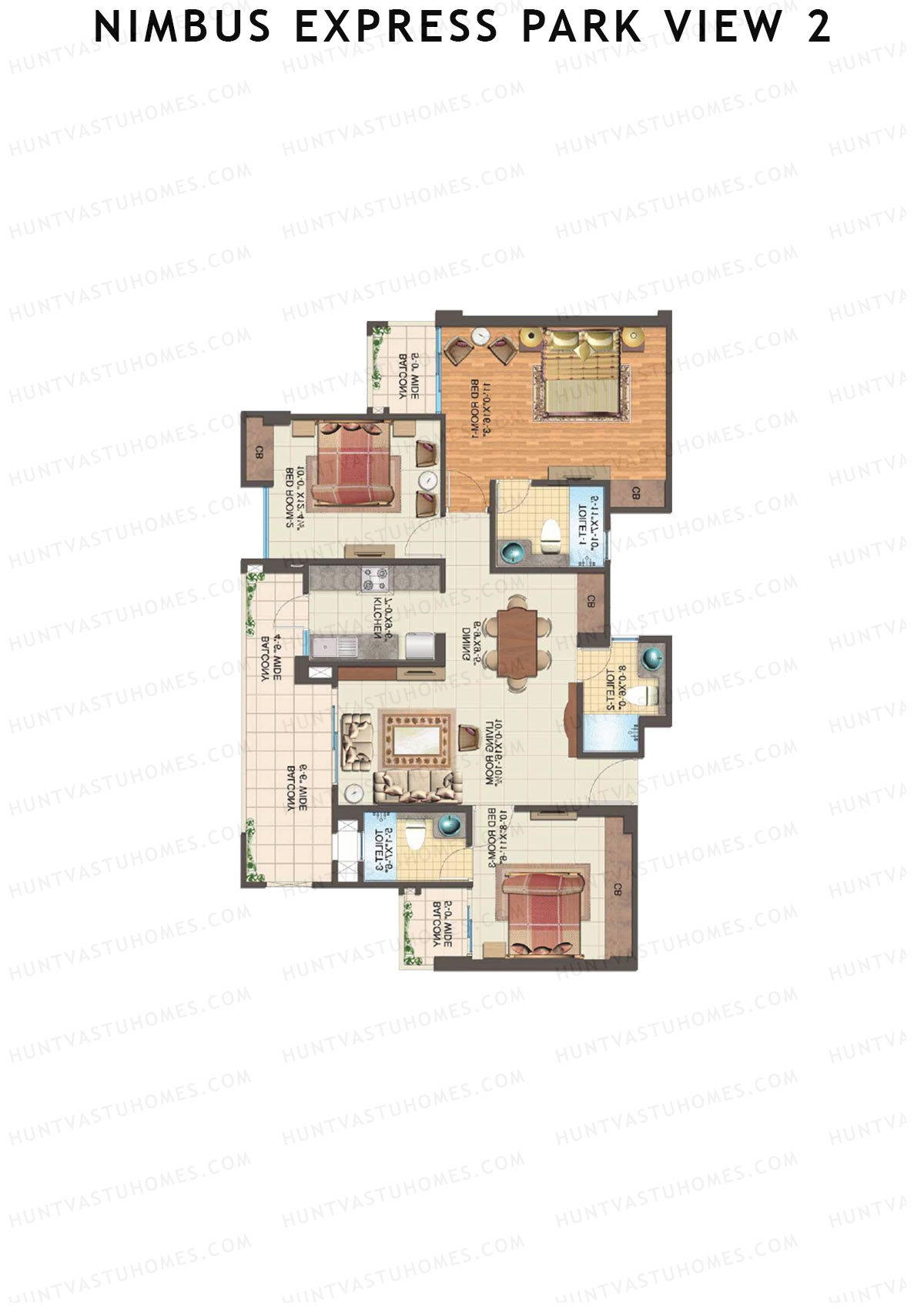 Nimbus Express Park View 2 Tower N4 Unit 3 Floor Plan
