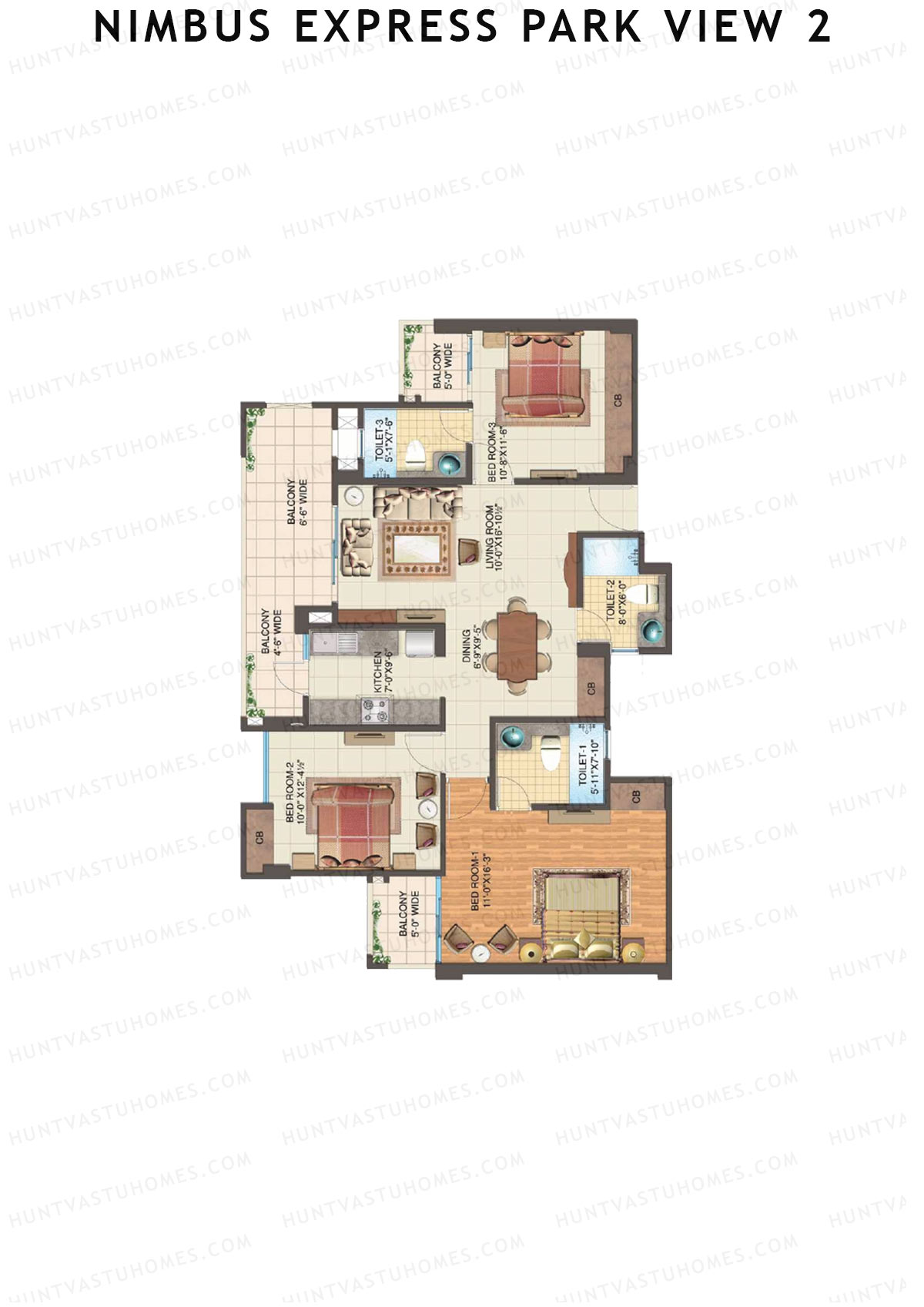 Nimbus Express Park View 2 Tower N4 Unit 4 Floor Plan