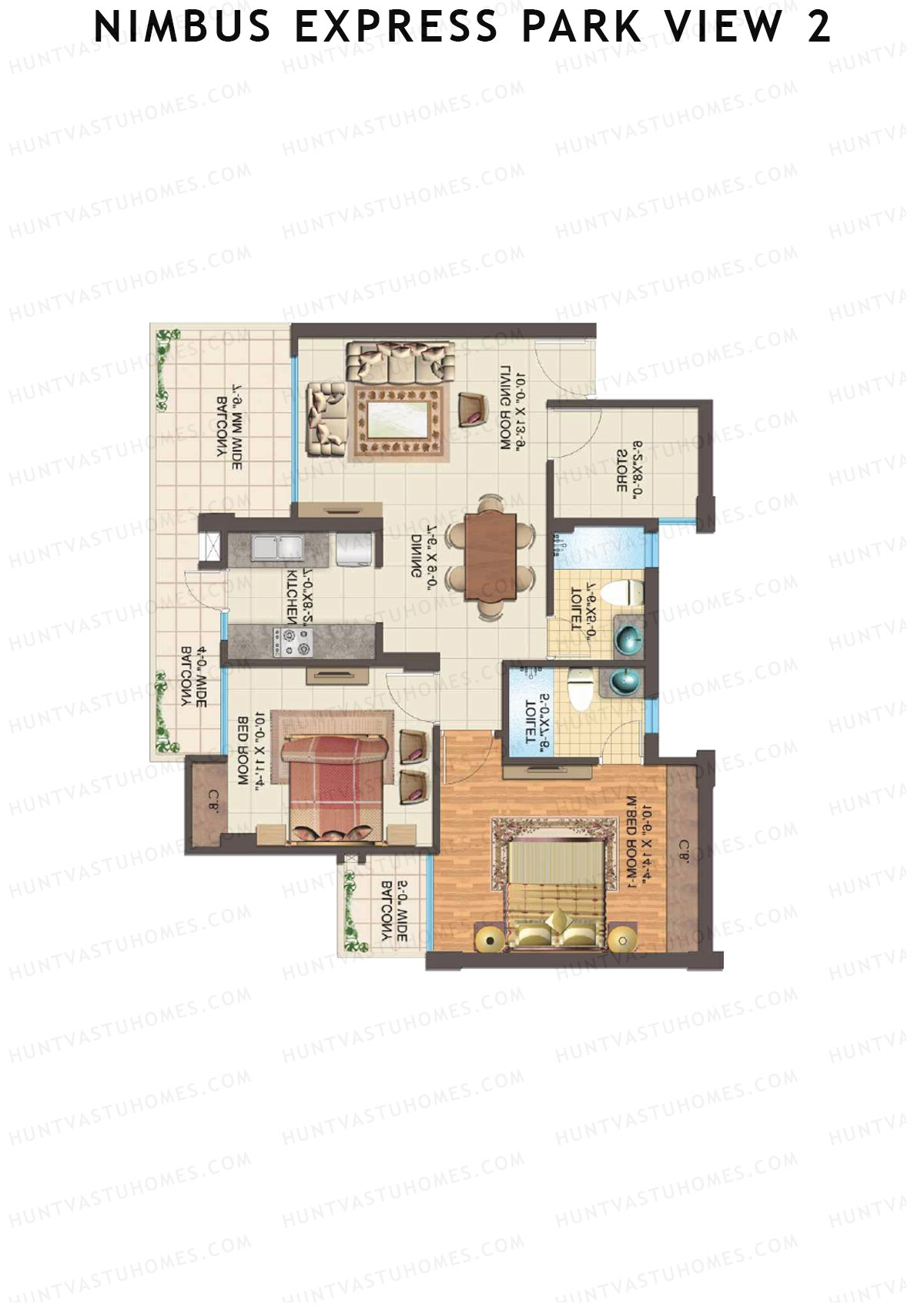 Nimbus Express Park View 2 Tower P10 Unit 3 Floor Plan