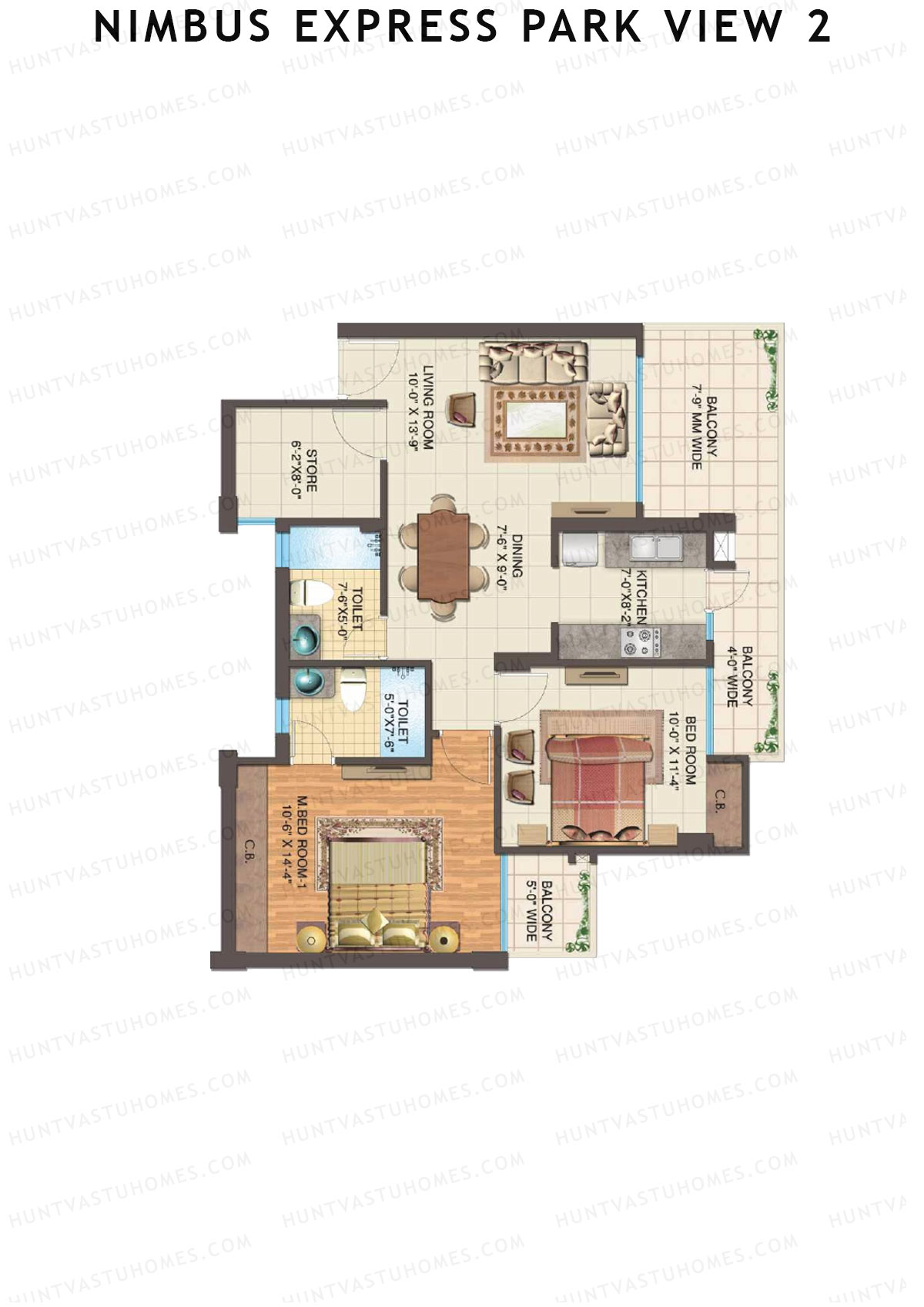 Nimbus Express Park View 2 Tower P10 Unit 4 Floor Plan