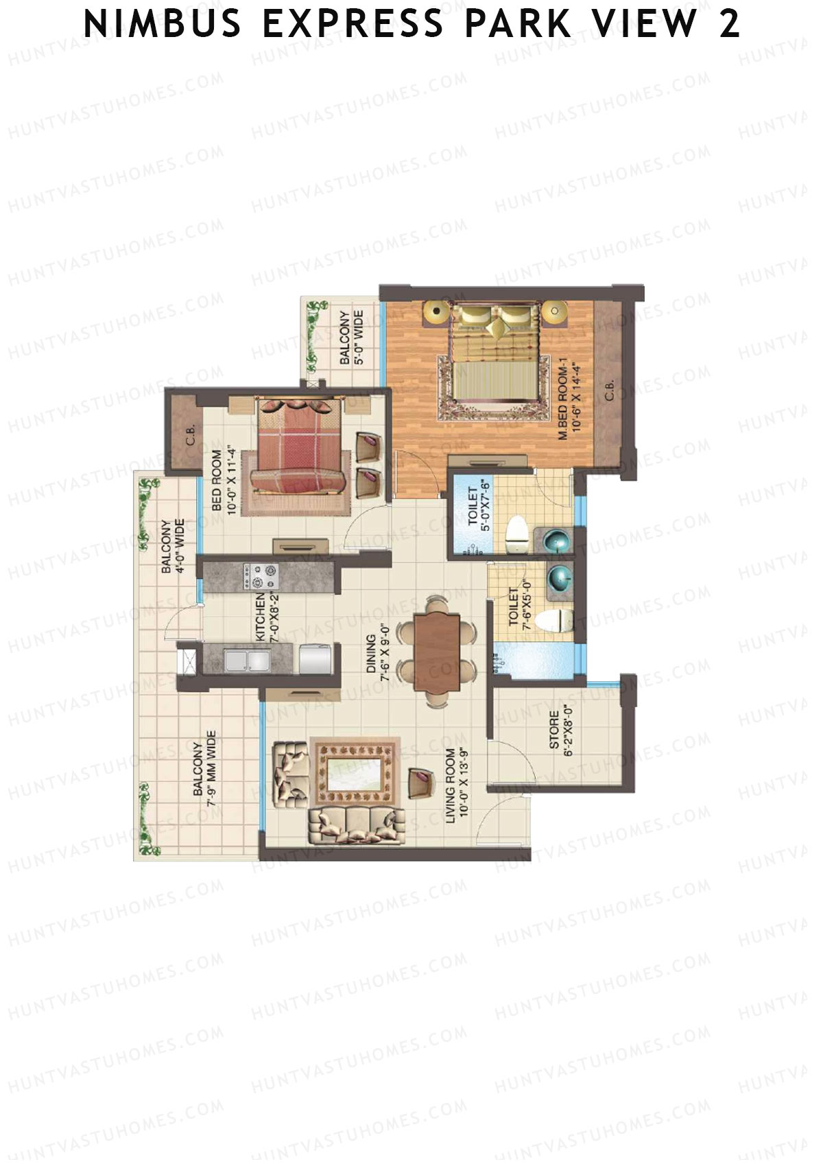 Nimbus Express Park View 2 Tower P3 Unit 3 Floor Plan