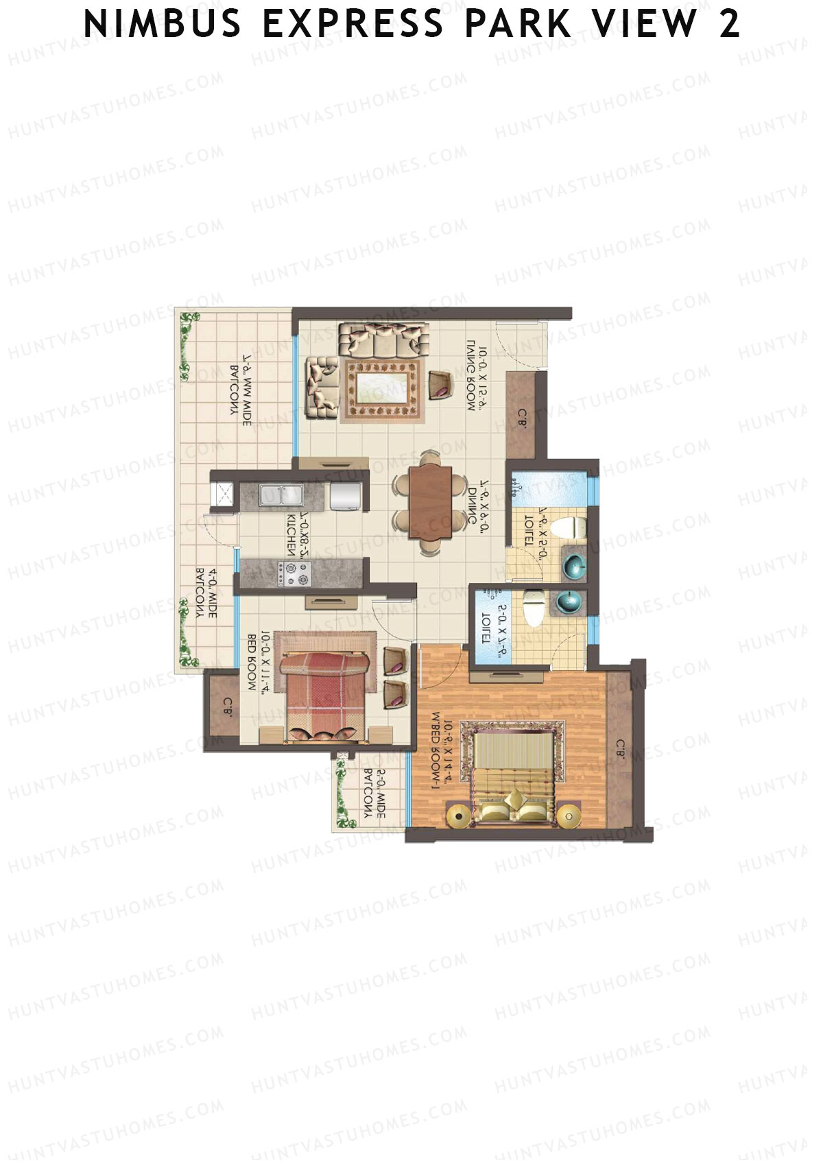 Nimbus Express Park View 2 Tower P5 Unit 1 Floor Plan