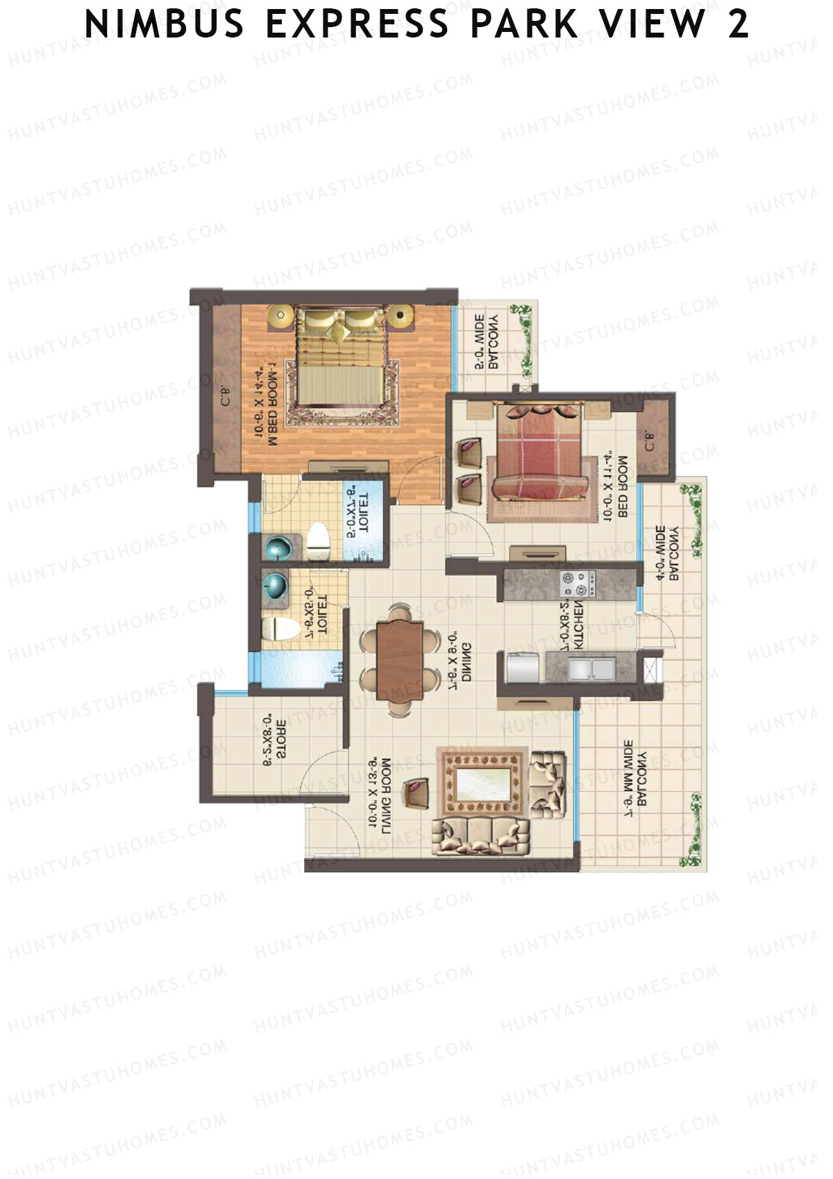 Nimbus Express Park View 2 Tower P5 Unit 3 Floor Plan