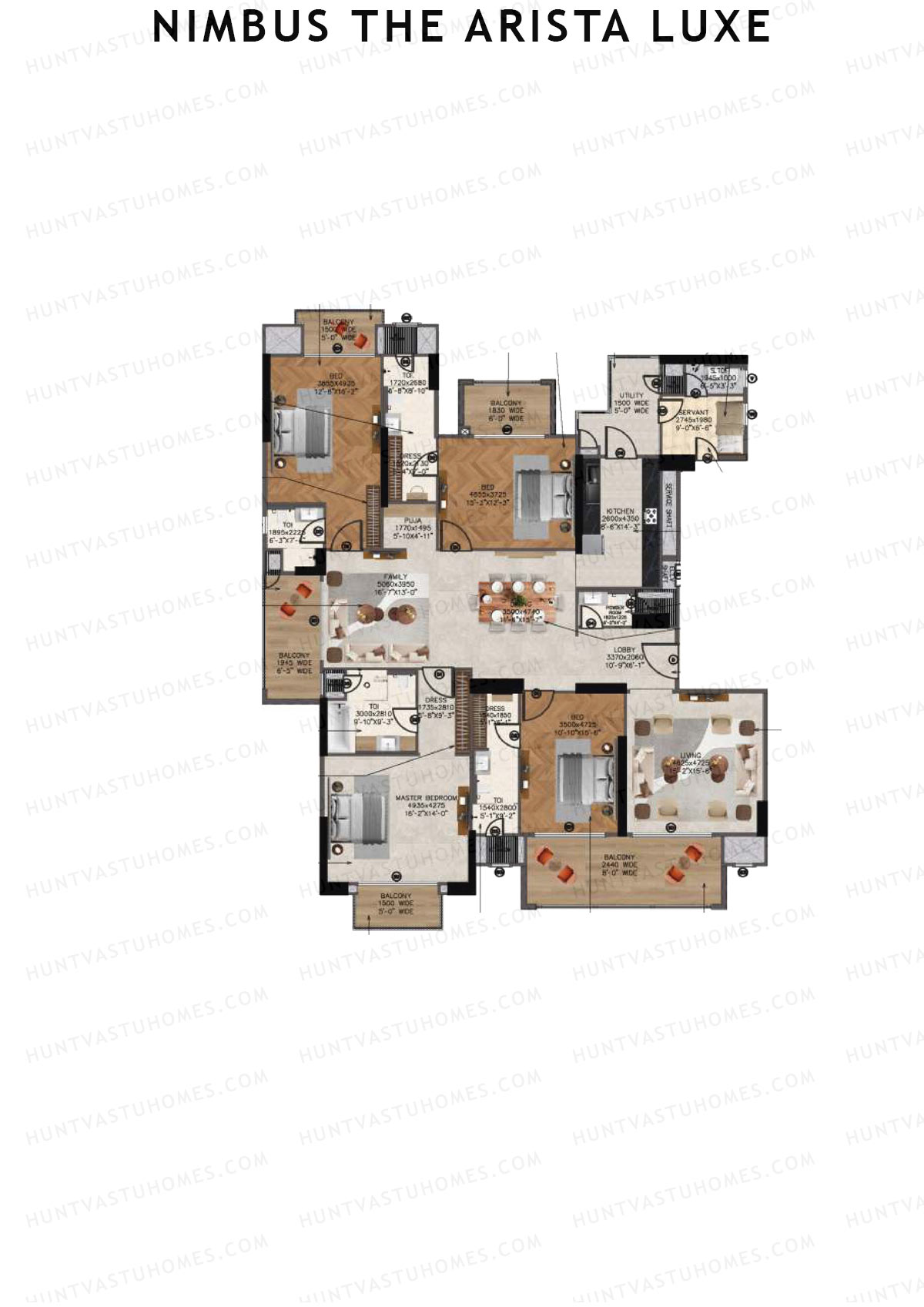 Nimbus The Arista Luxe Tower 7 Unit 1 Floor Plan