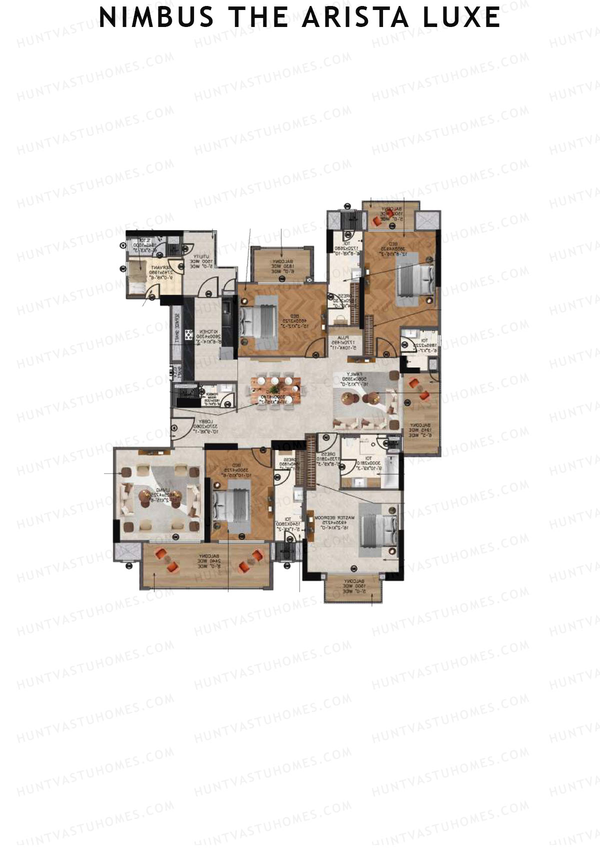 Nimbus The Arista Luxe Tower 8 Unit 1 Floor Plan