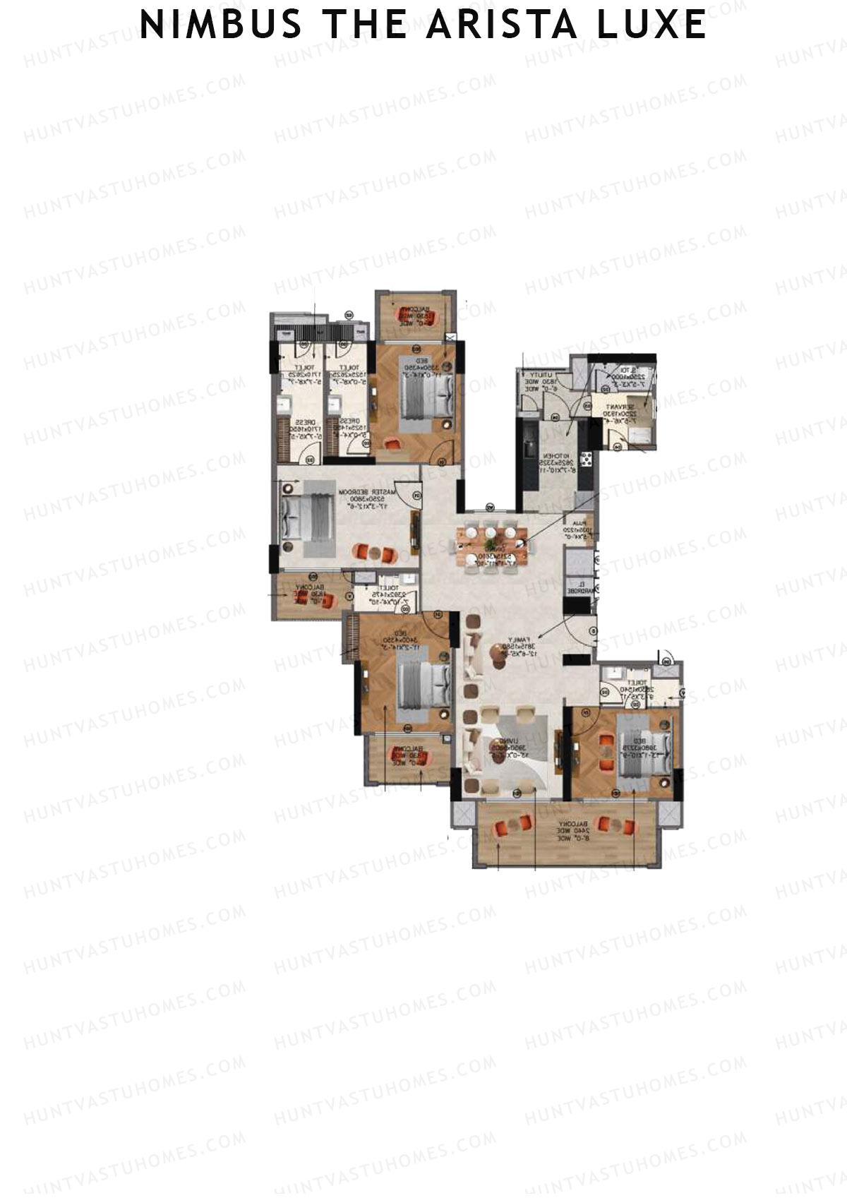 Nimbus The Arista Luxe Tower 8 Unit 2 Floor Plan