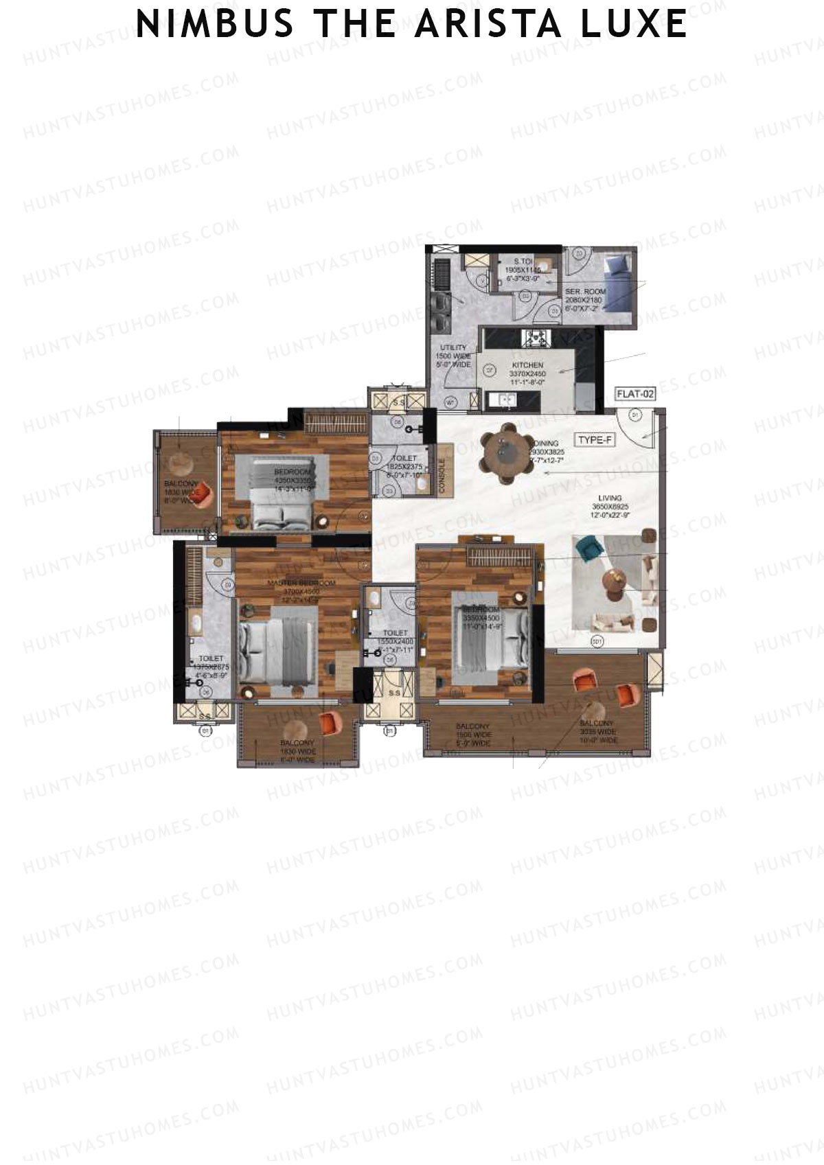 Nimbus The Arista Luxe Tower 9 Unit 2 Floor Plan