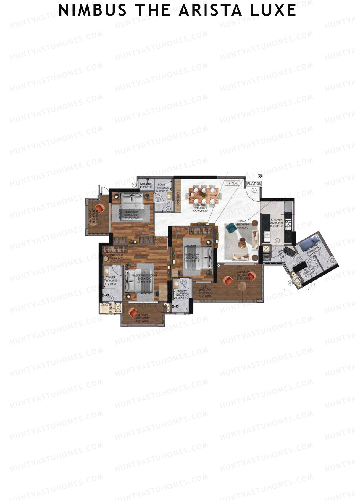 Nimbus The Arista Luxe Tower 9 Unit 3 Floor Plan