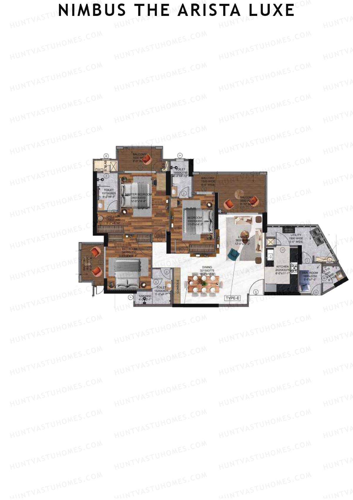 Nimbus The Arista Luxe Tower 9 Unit 4 Floor Plan