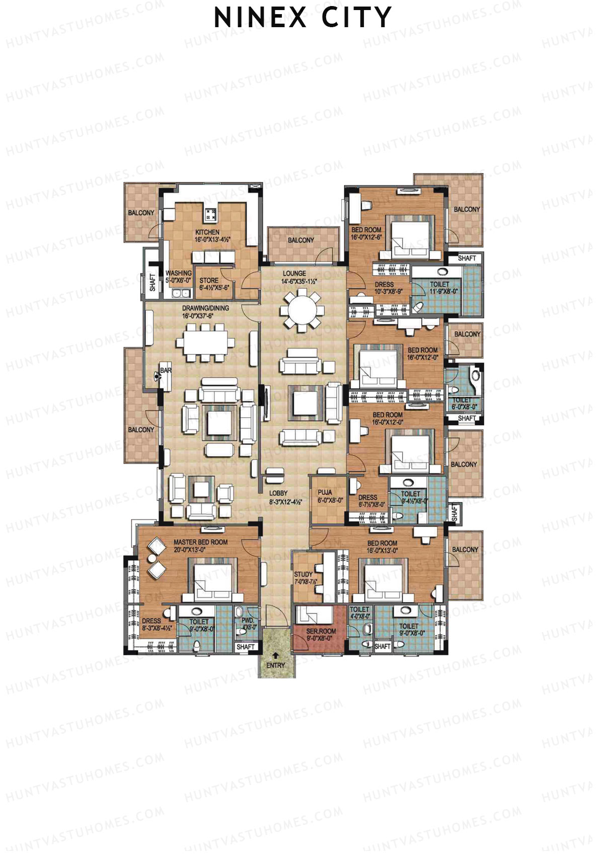 Ninex City Block A Unit 1 Floor Plan