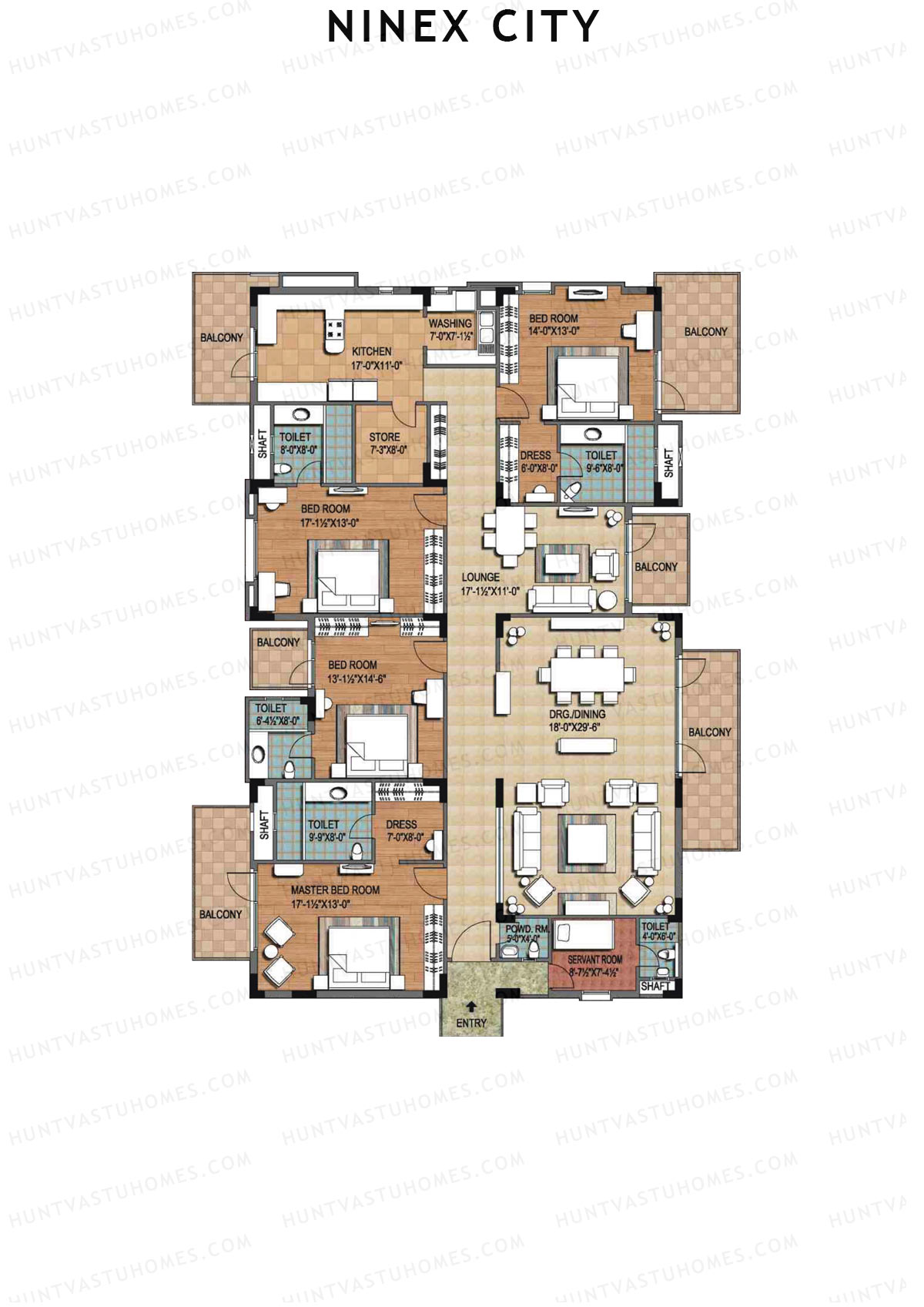 Ninex City Block B Unit 1 Floor Plan