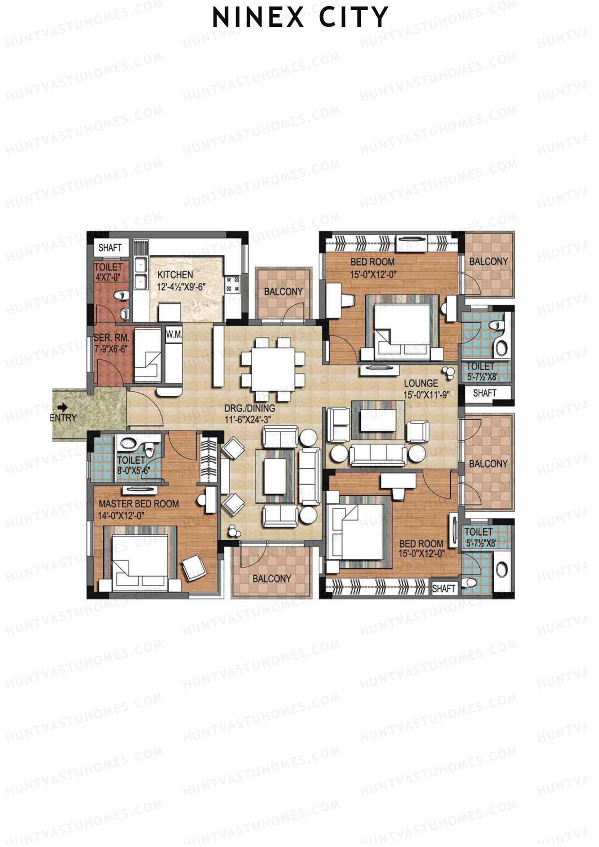 Ninex City Block D Unit 1 Floor Plan