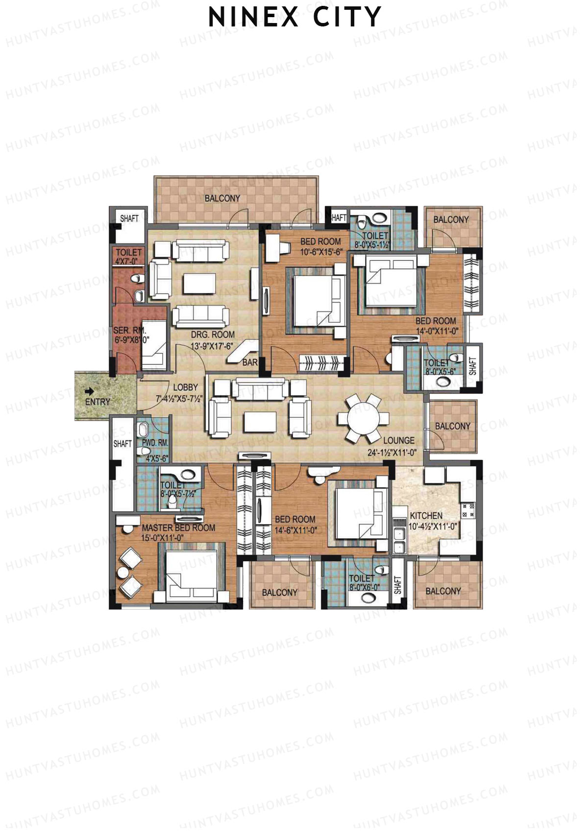 Ninex City Block F Unit 1 Floor Plan
