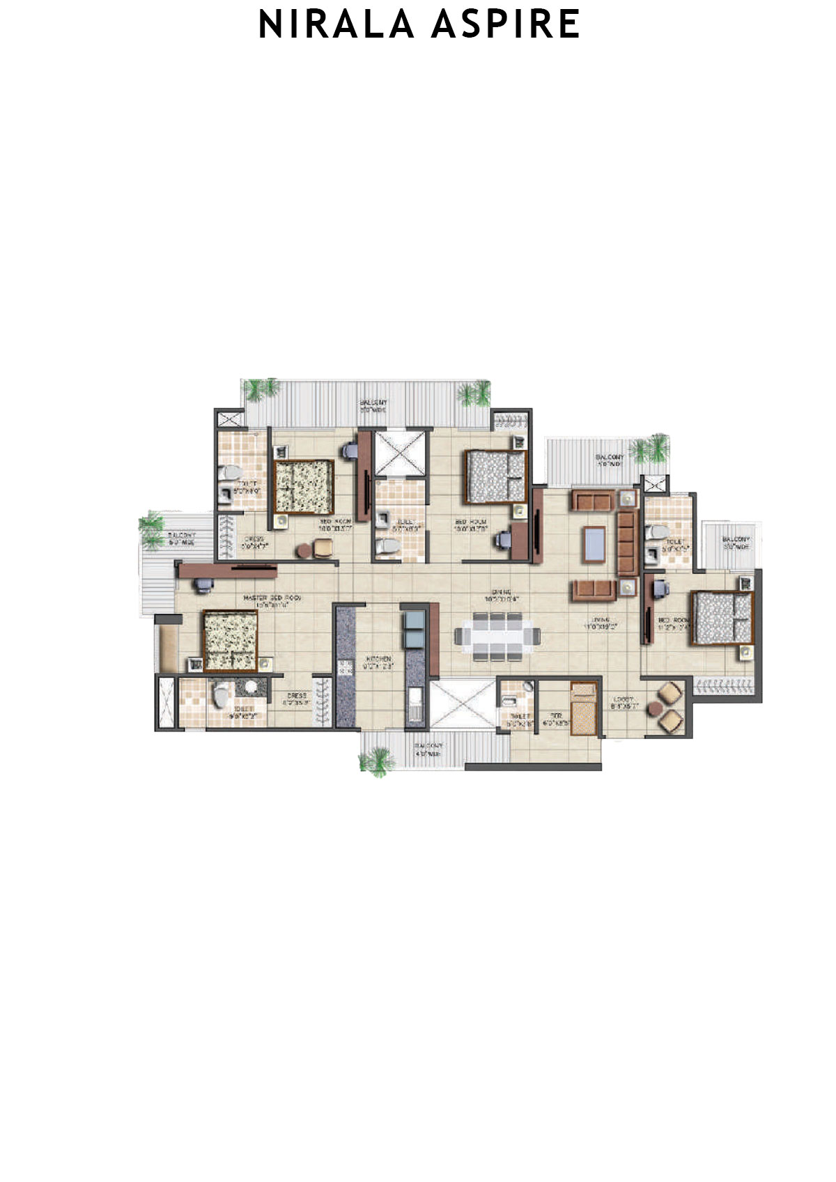 Nirala Aspire Tower A1 Unit 2 Floor Plan