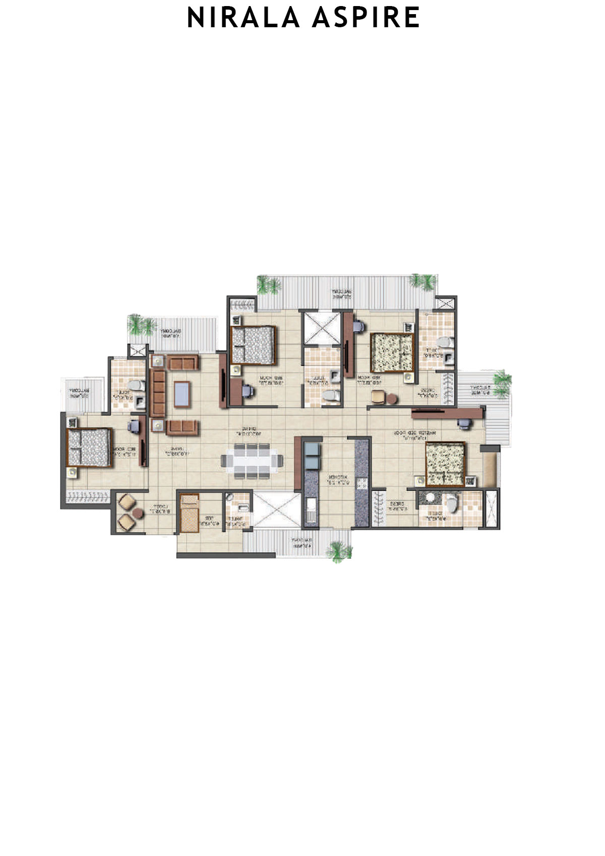 Nirala Aspire Tower A1 Unit 3 Floor Plan