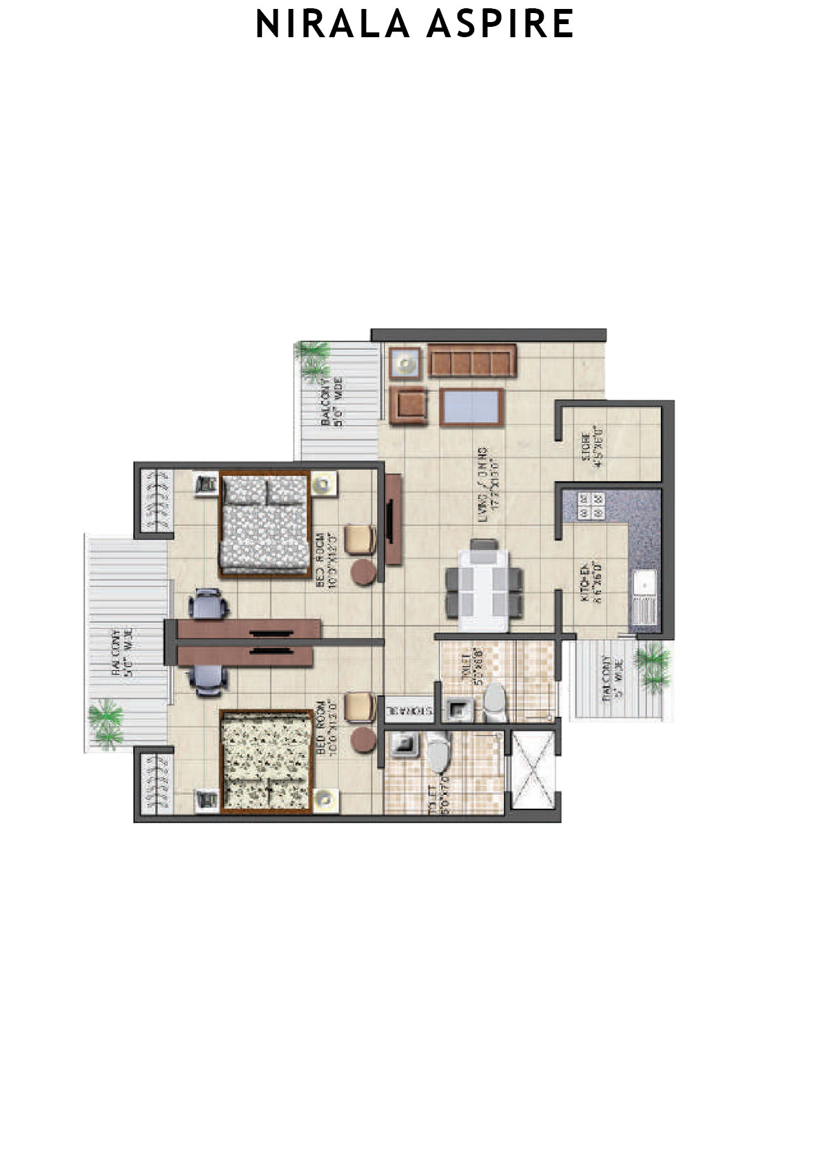 Nirala Aspire Tower A2 Unit 1 Floor Plan